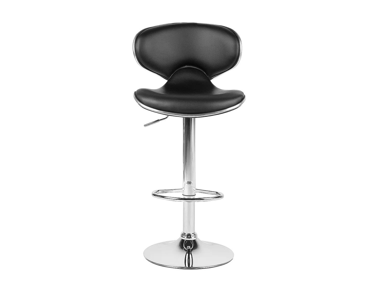 Conjunto de 2 bancos de bar CONWAY Pele sintética Preto