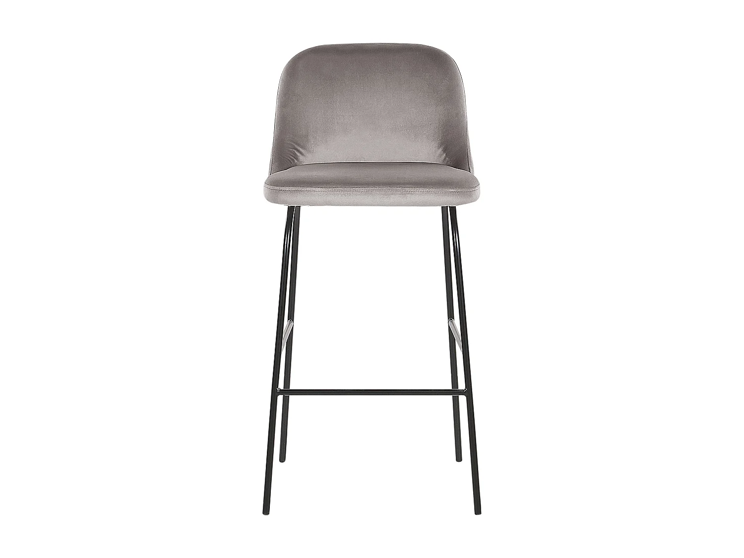 Barhocker 2er Set Samtstoff Hellgrau NEKOMA