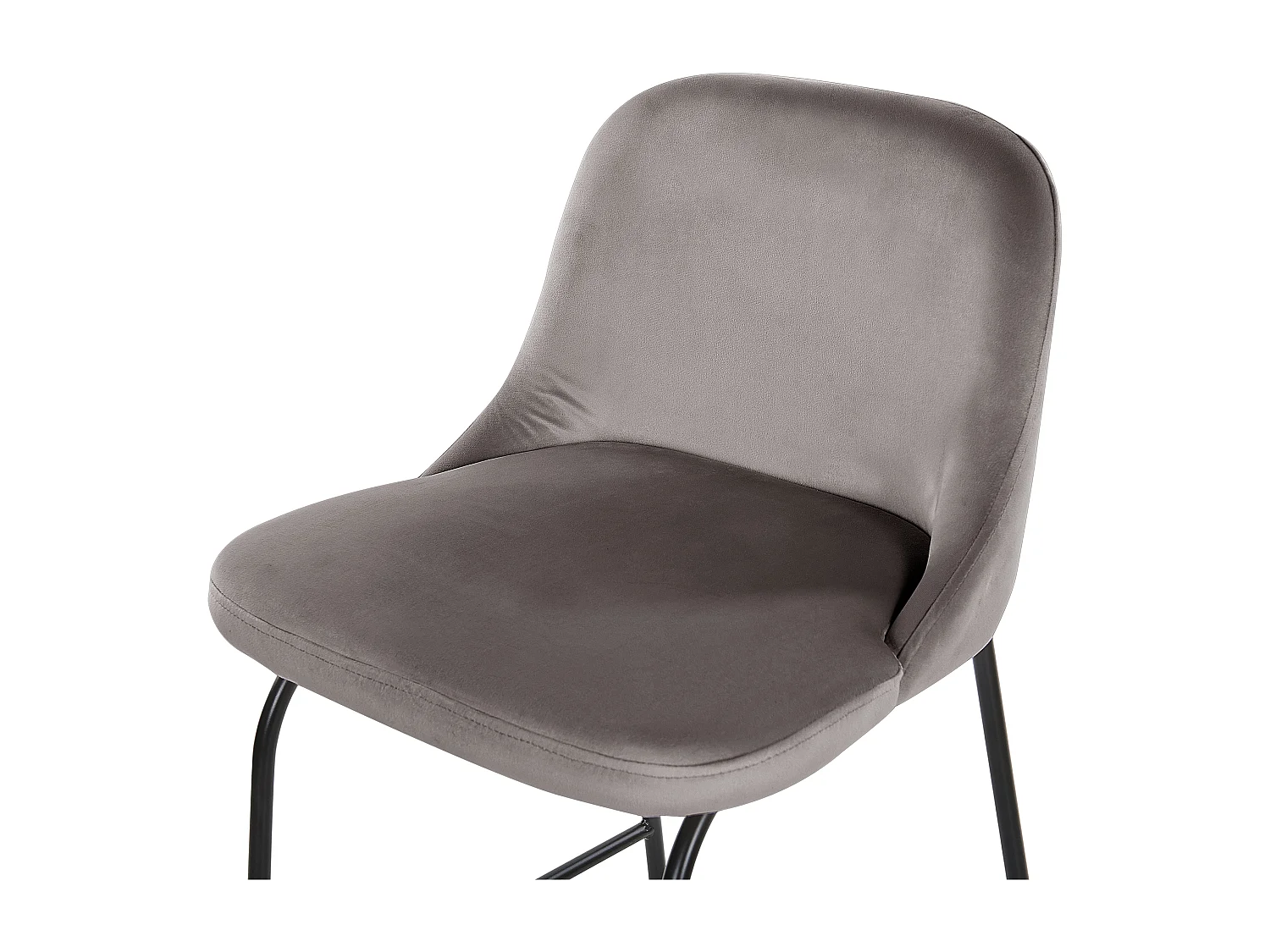 Barhocker 2er Set Samtstoff Hellgrau NEKOMA