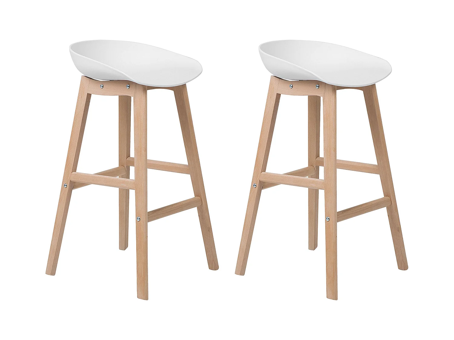 Lot de 2 chaises de bar MICCO Blanc