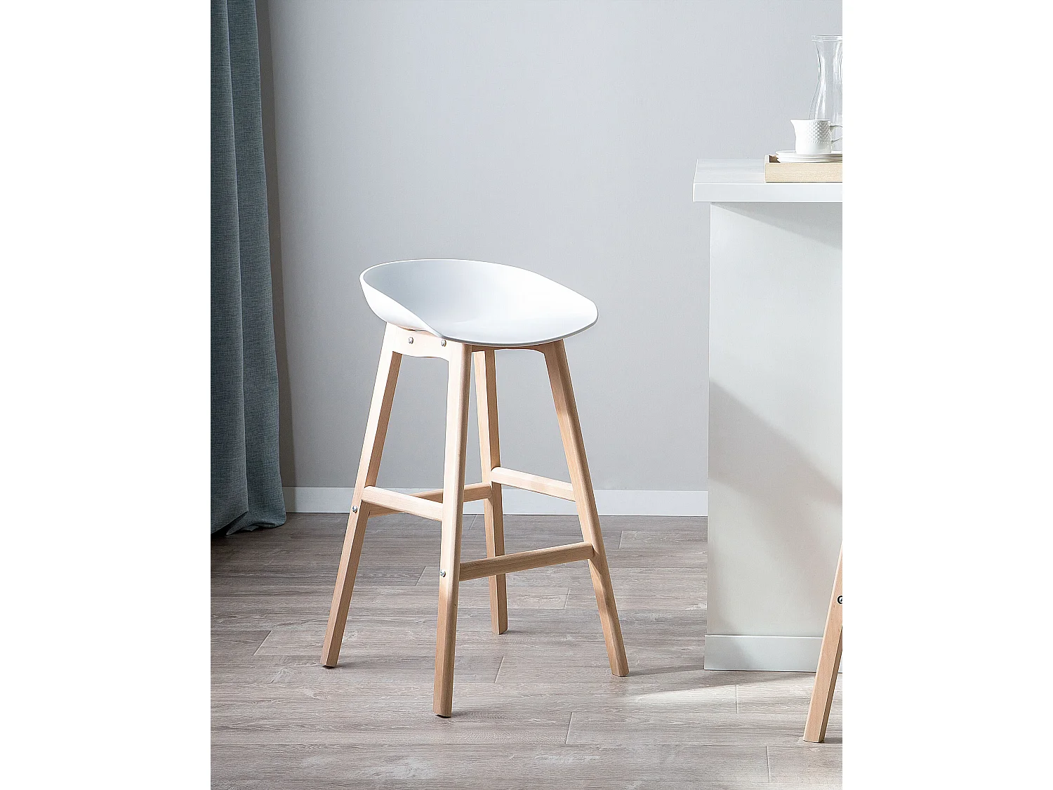 Set di 2 sedie alte MICCO Bianco