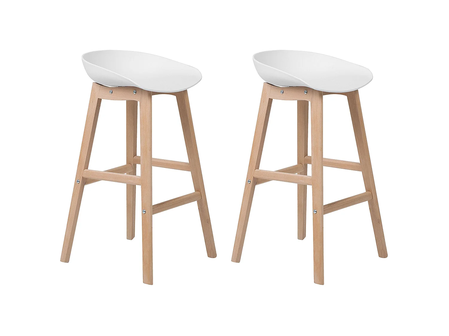 Set di 2 sedie alte MICCO Bianco