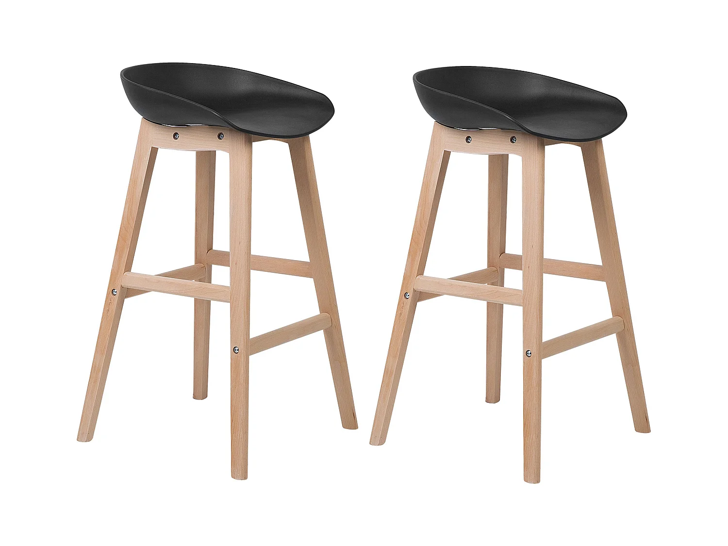 Lot de 2 chaises de bar MICCO Noir