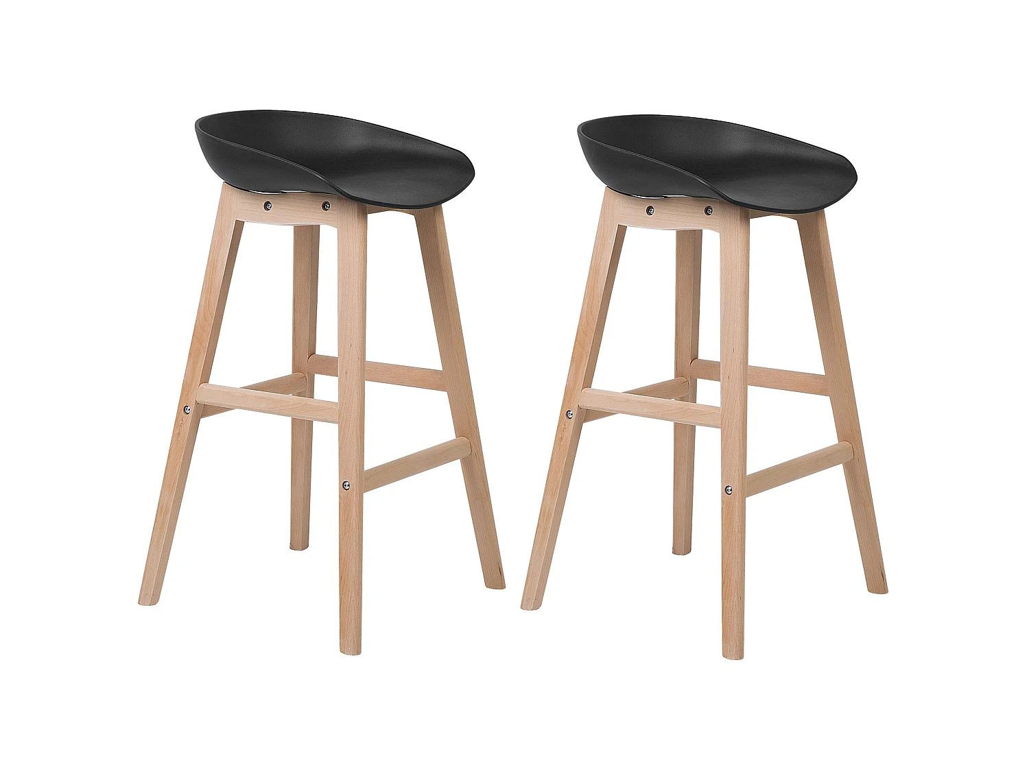 Lot de 2 chaises de bar MICCO Noir