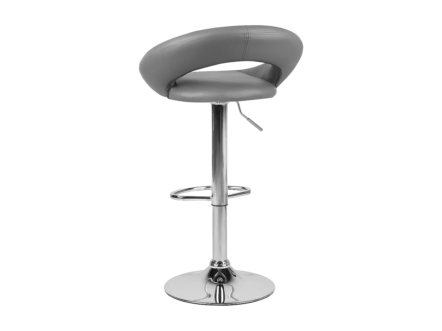 Conjunto de 2 bancos de bar PEORIA Pele sintética Cinzento