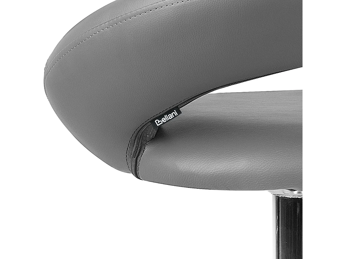 Conjunto de 2 bancos de bar PEORIA Pele sintética Cinzento