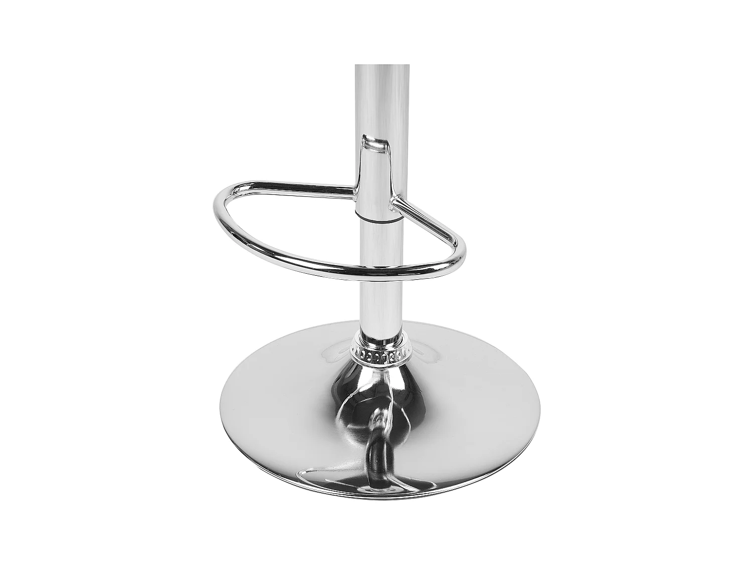 Conjunto de 2 sillas de bar PEORIA Piel sintética giratoria Gris