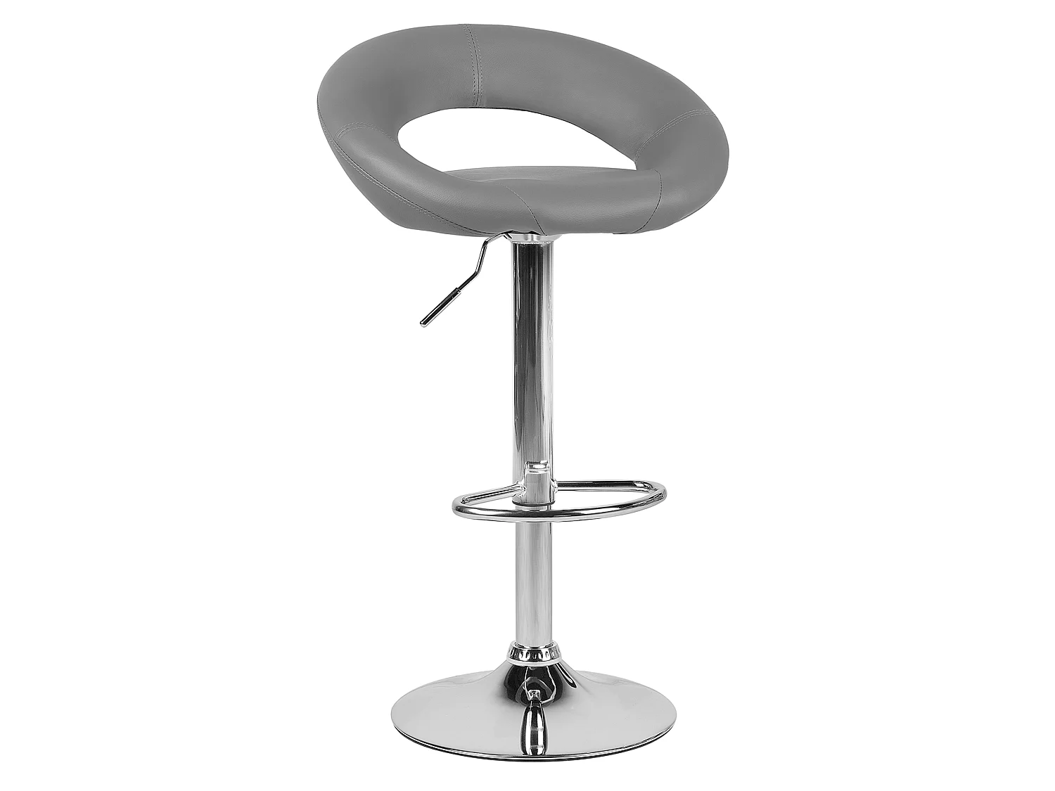 Set van 2 barstoelen PEORIA Kunstleer Draaibaar Grijs