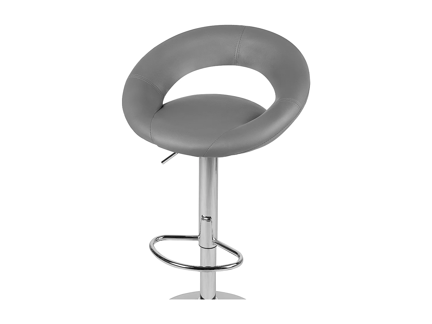 Set van 2 barstoelen PEORIA Kunstleer Draaibaar Grijs