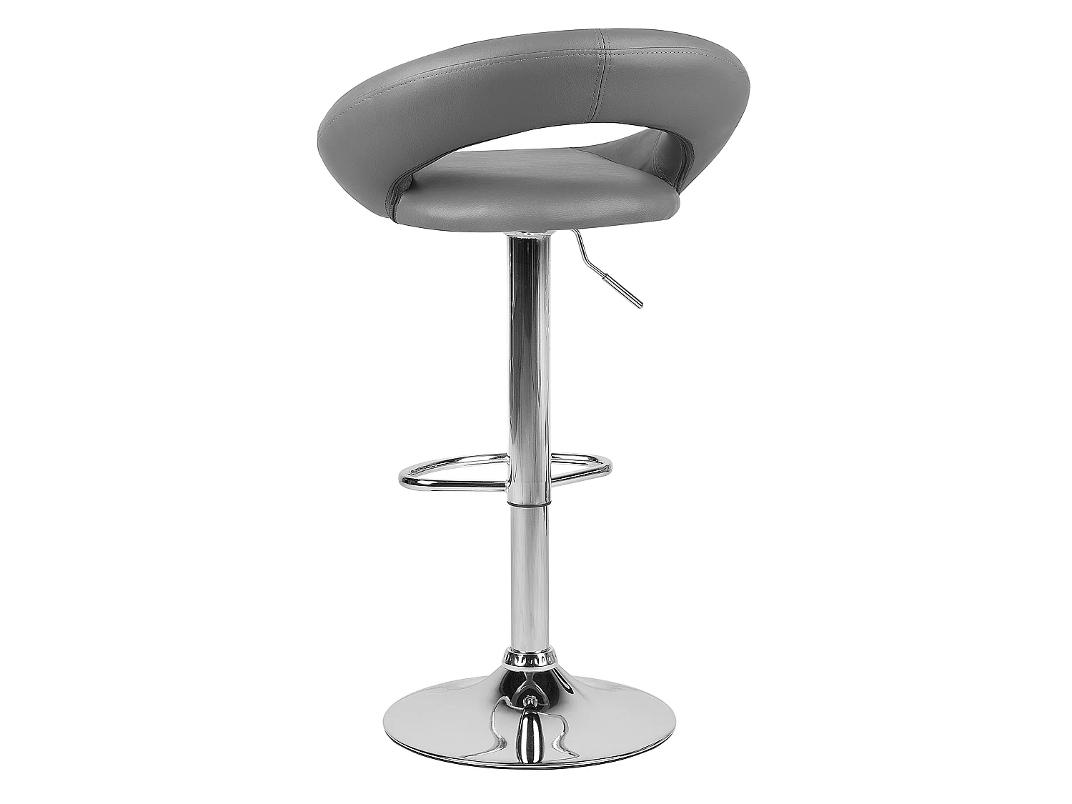 Lot de 2 chaises de bar PEORIA Cuir PU Gris