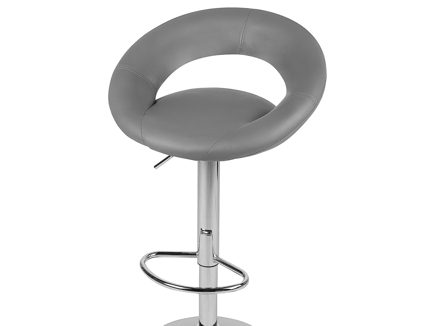 Lot de 2 chaises de bar PEORIA Cuir PU Gris