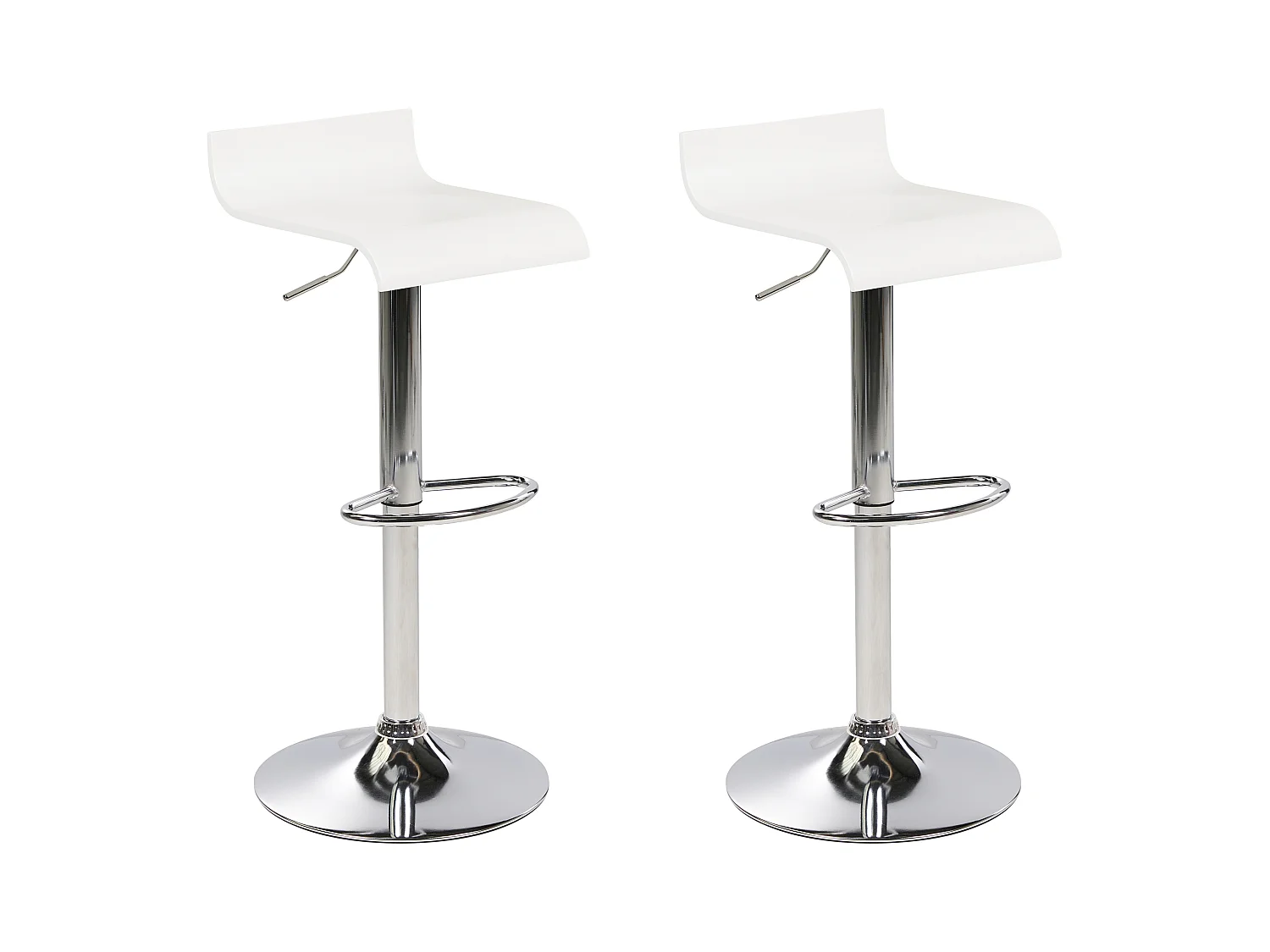 Lot de 2 chaises de bar VALENCIA Blanc