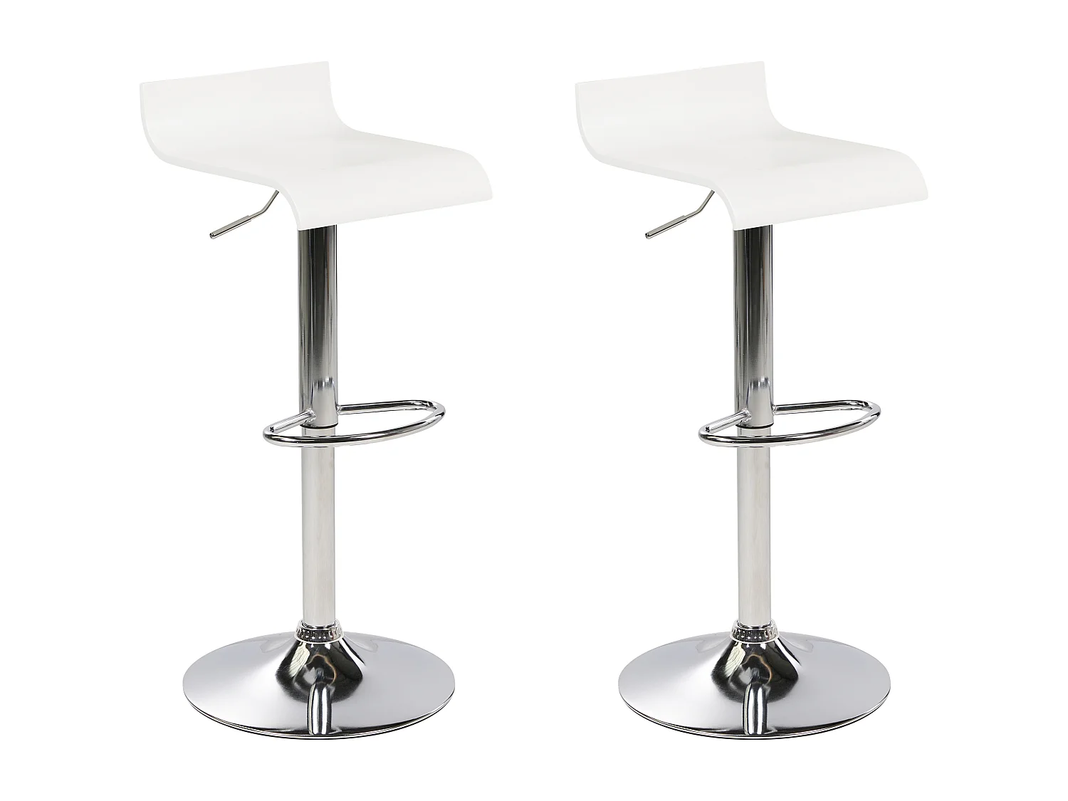 Set di 2 sedie alte VALENCIA Bianco