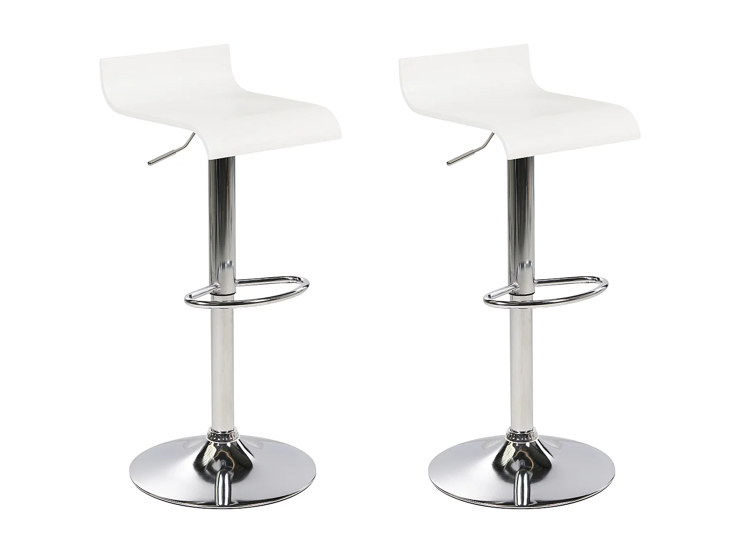 Lot de 2 chaises de bar VALENCIA Blanc
