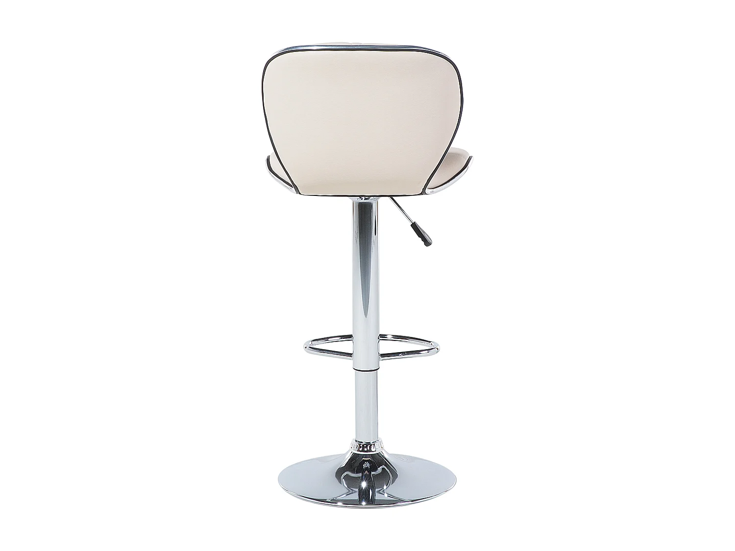 Conjunto de 2 bancos de bar VALETTA Pele sintética Creme claro