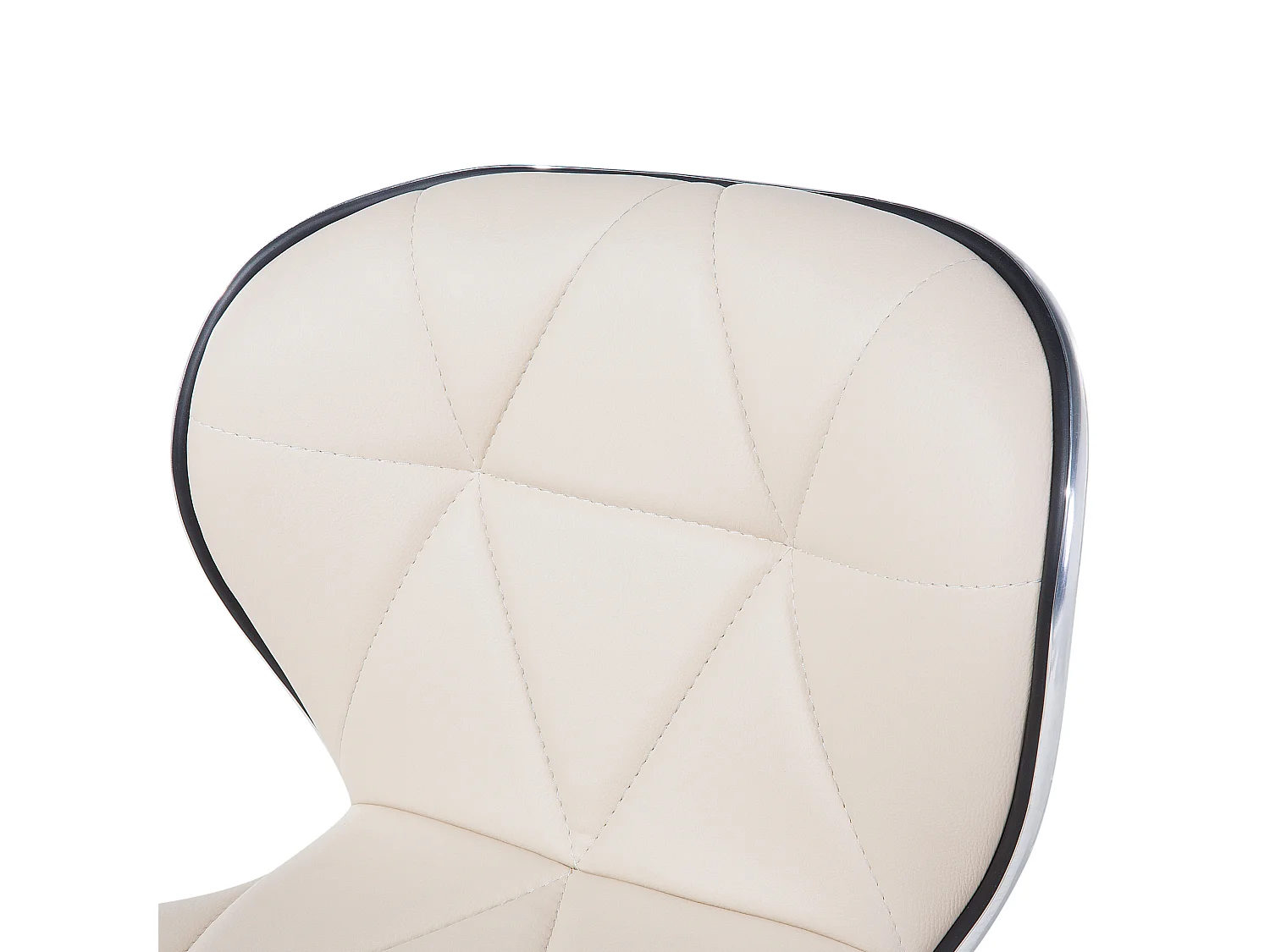 Conjunto de 2 bancos de bar VALETTA Pele sintética Creme claro