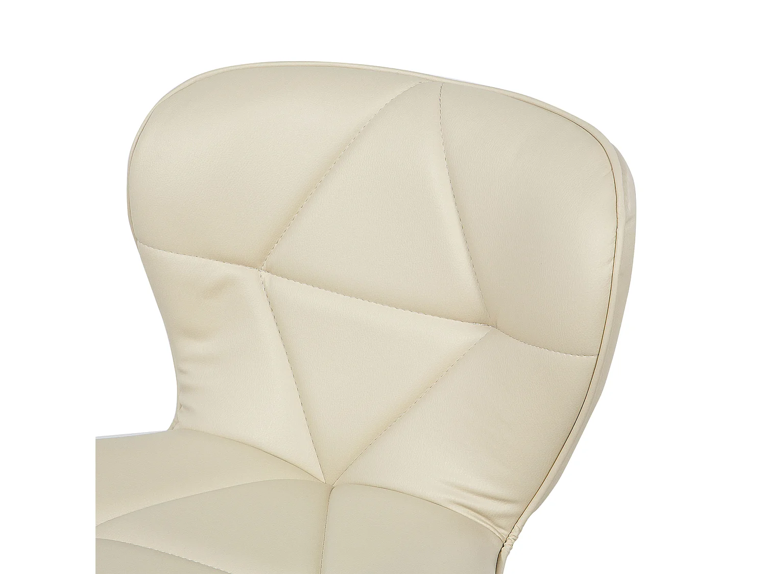 Set mit 2 Barstühlen VALETTA Kunstleder drehbar Hellbeige