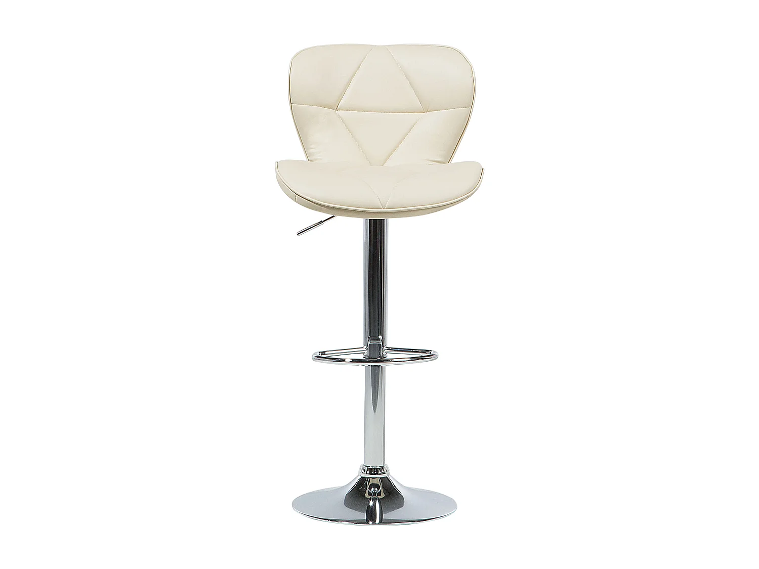 Lot de 2 chaises de bar VALETTA Cuir PU Beige clair