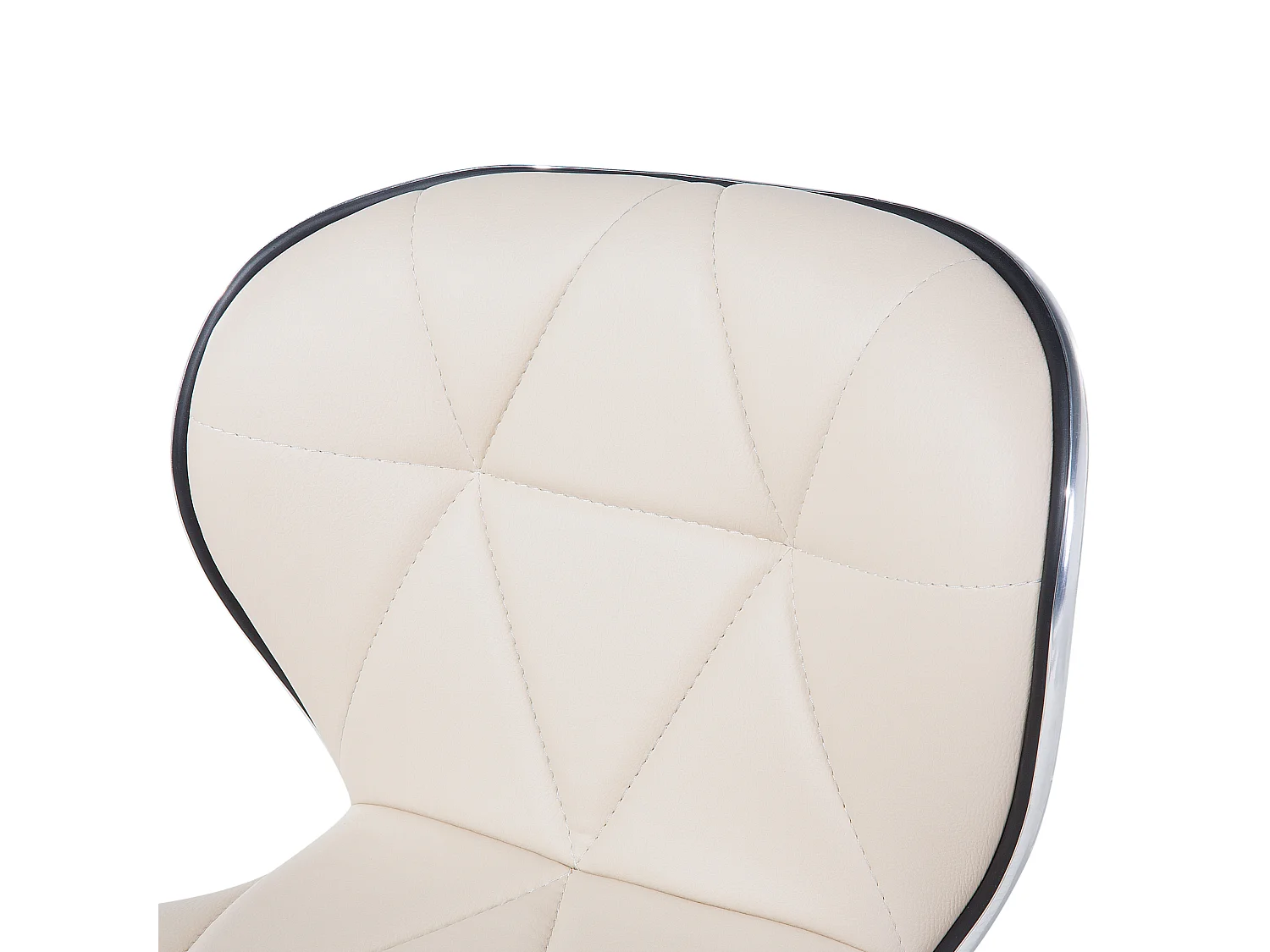 Lot de 2 chaises de bar VALETTA Cuir PU Beige clair