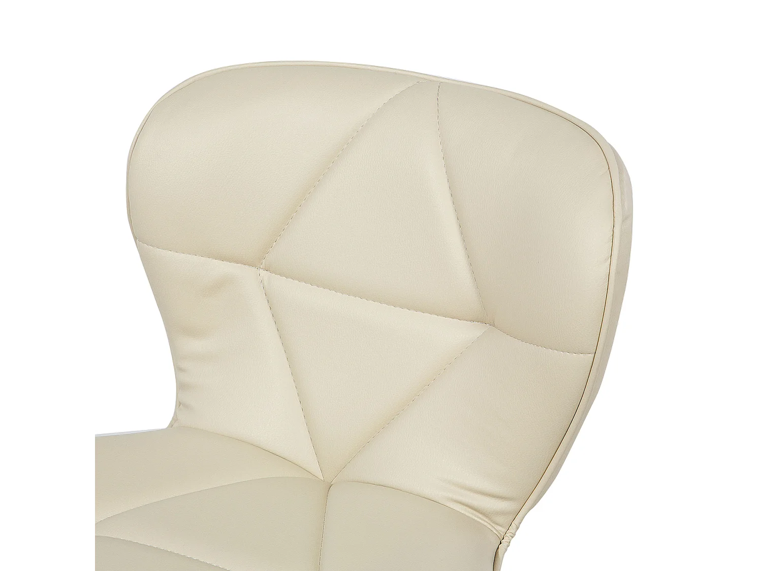 Lot de 2 chaises de bar VALETTA Cuir PU Beige clair