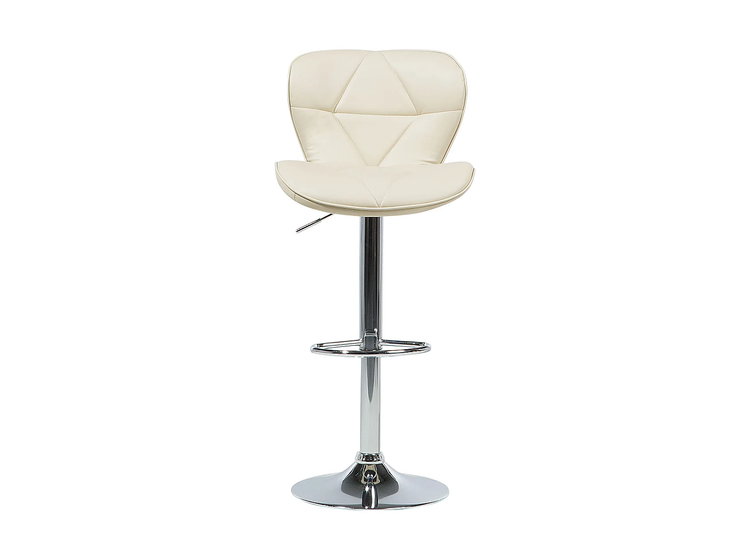 Set van 2 barstoelen VALETTA Kunstleer Draaibaar Lichtbeige