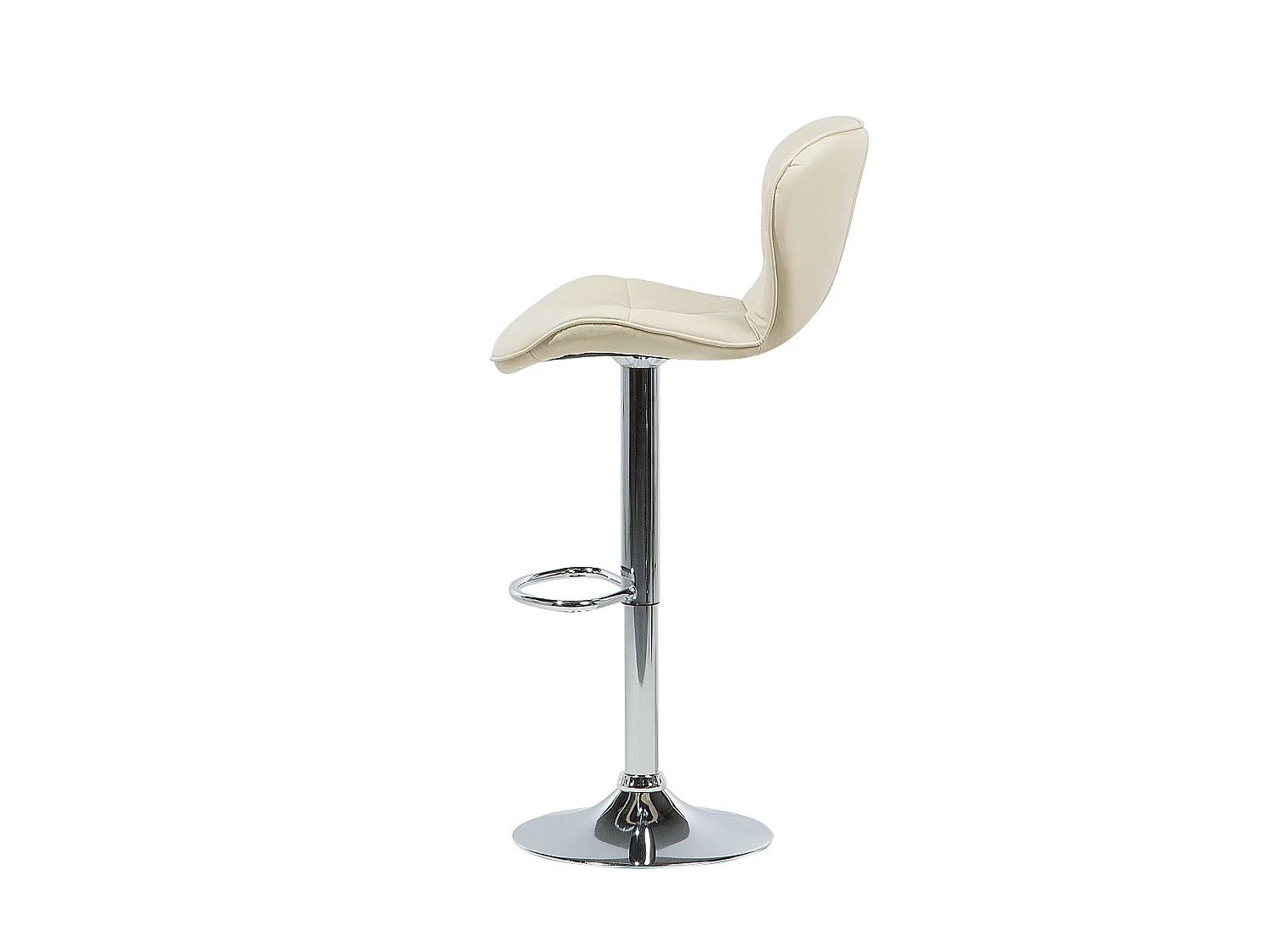 Set van 2 barstoelen VALETTA Kunstleer Draaibaar Lichtbeige