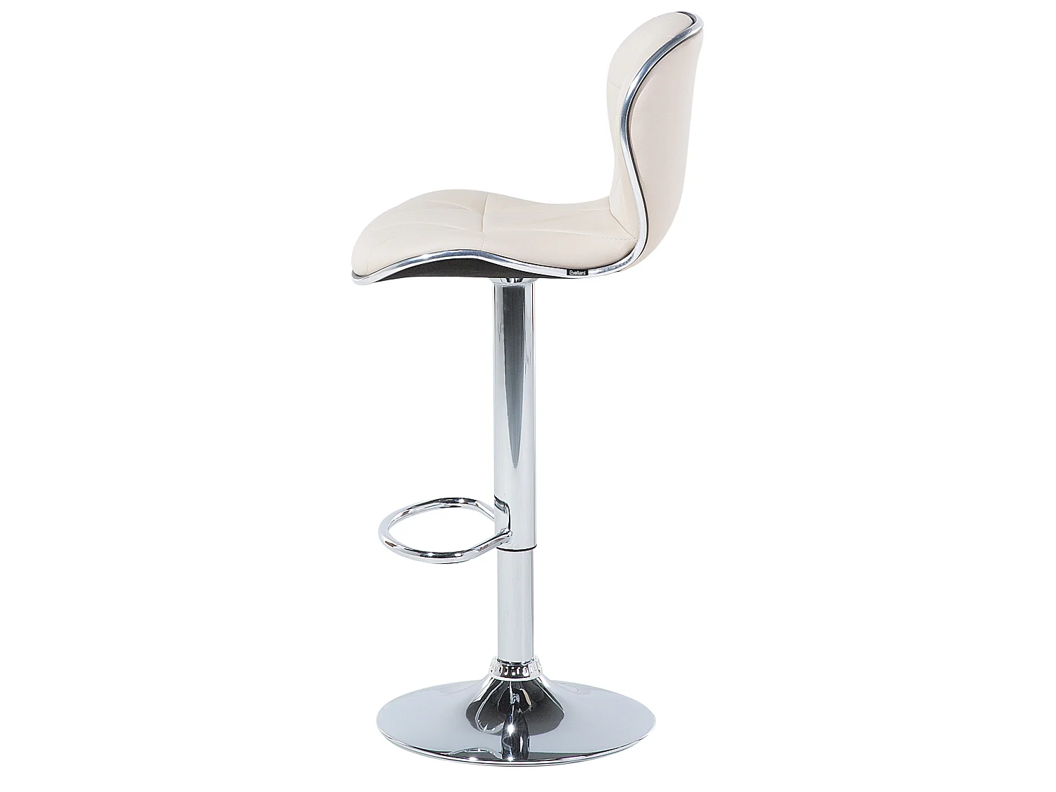 Set van 2 barstoelen VALETTA Kunstleer Draaibaar Lichtbeige