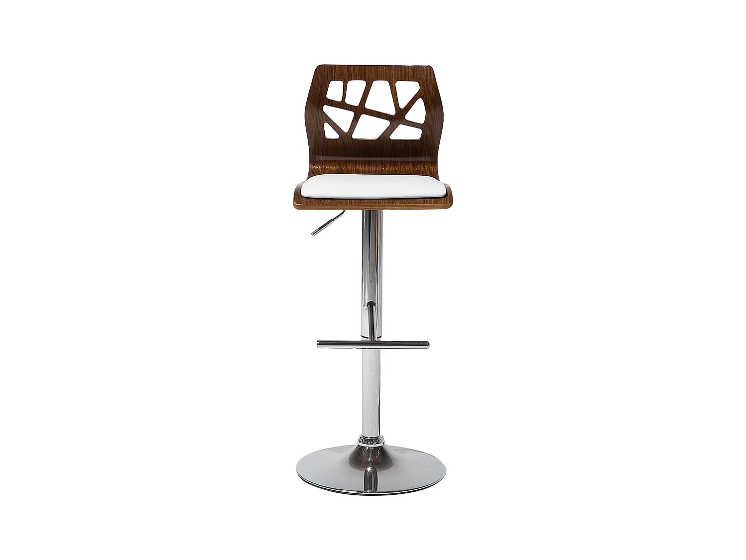 Tabouret de bar PETERSBURG Cuir PU Blanc