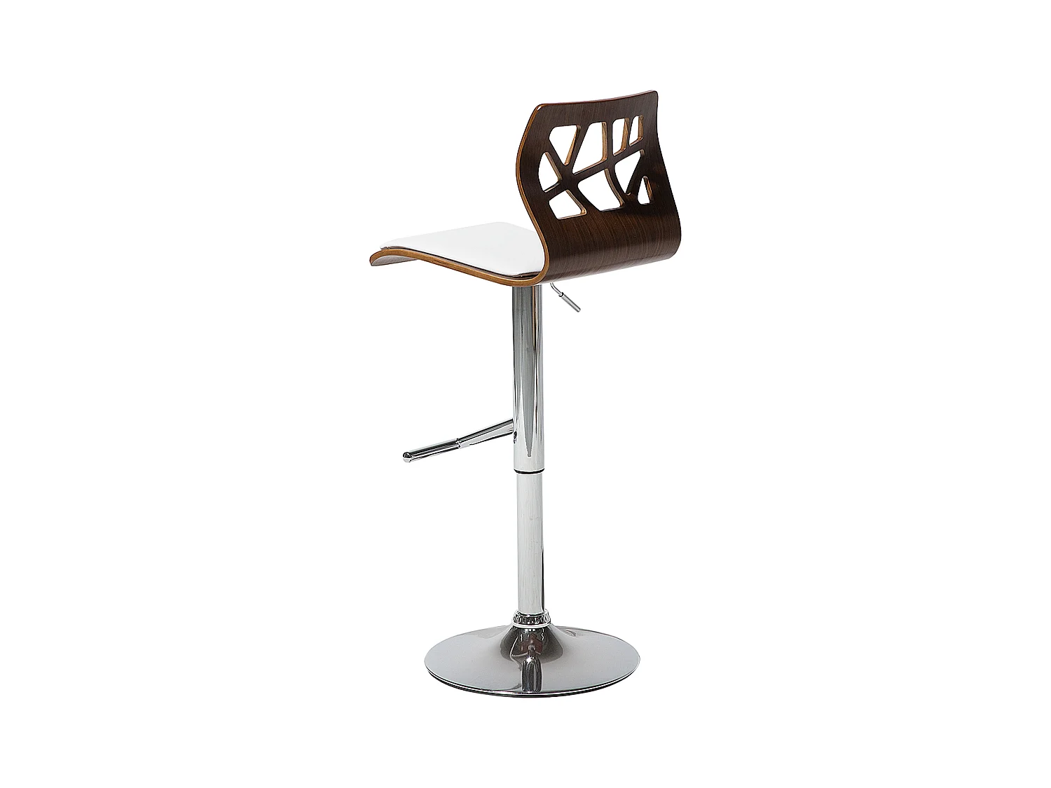 Tabouret de bar PETERSBURG Cuir PU Blanc
