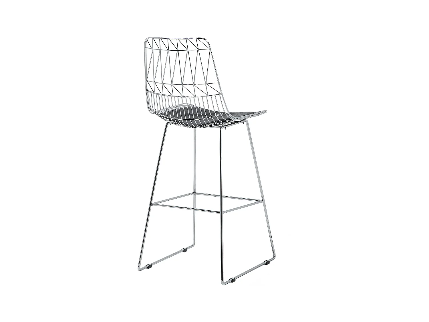 Set van 2 barstoelen PRESTON Metaal Zilver