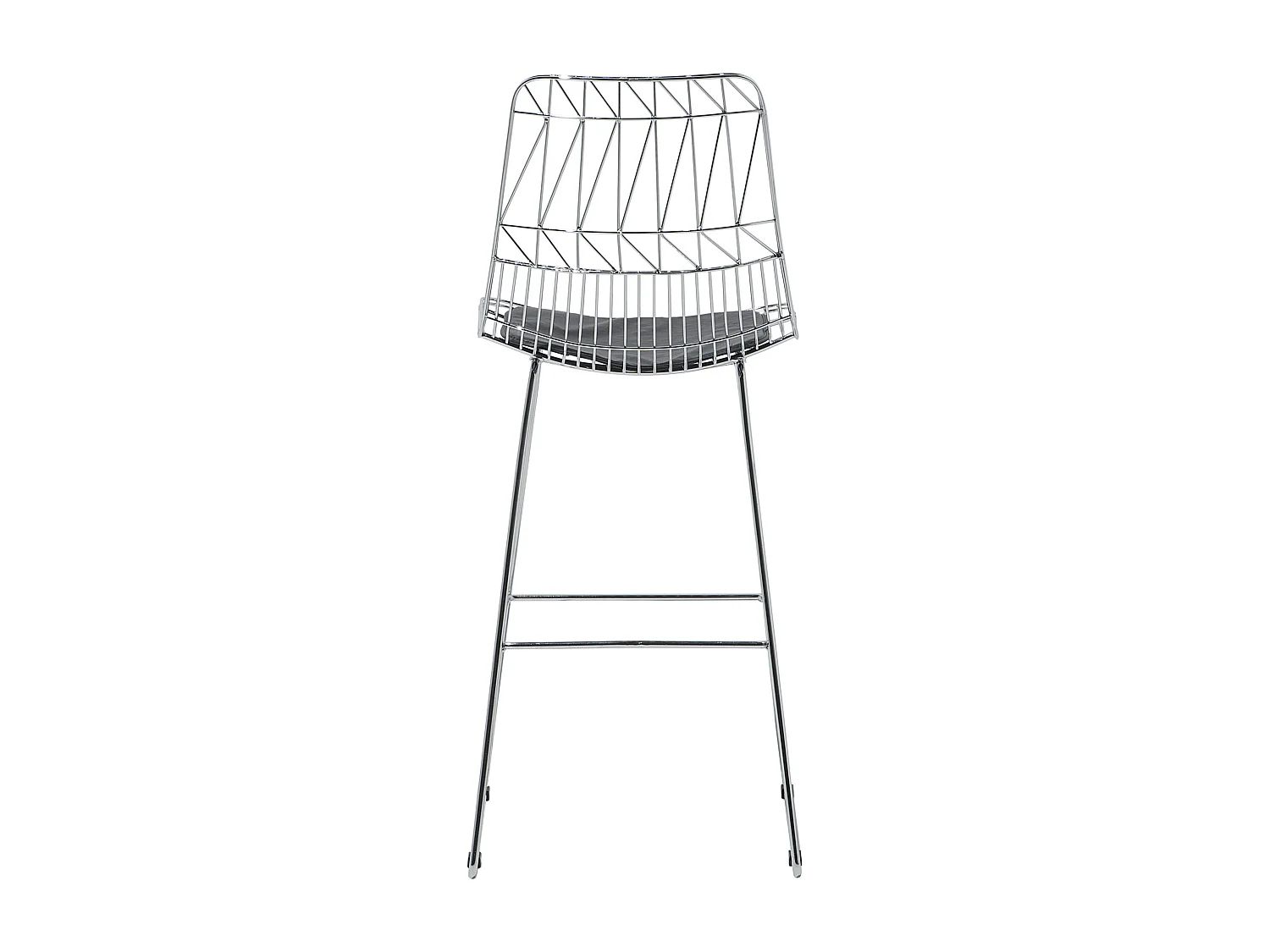 Lot de 2 chaises de bar PRESTON Métal Argenté