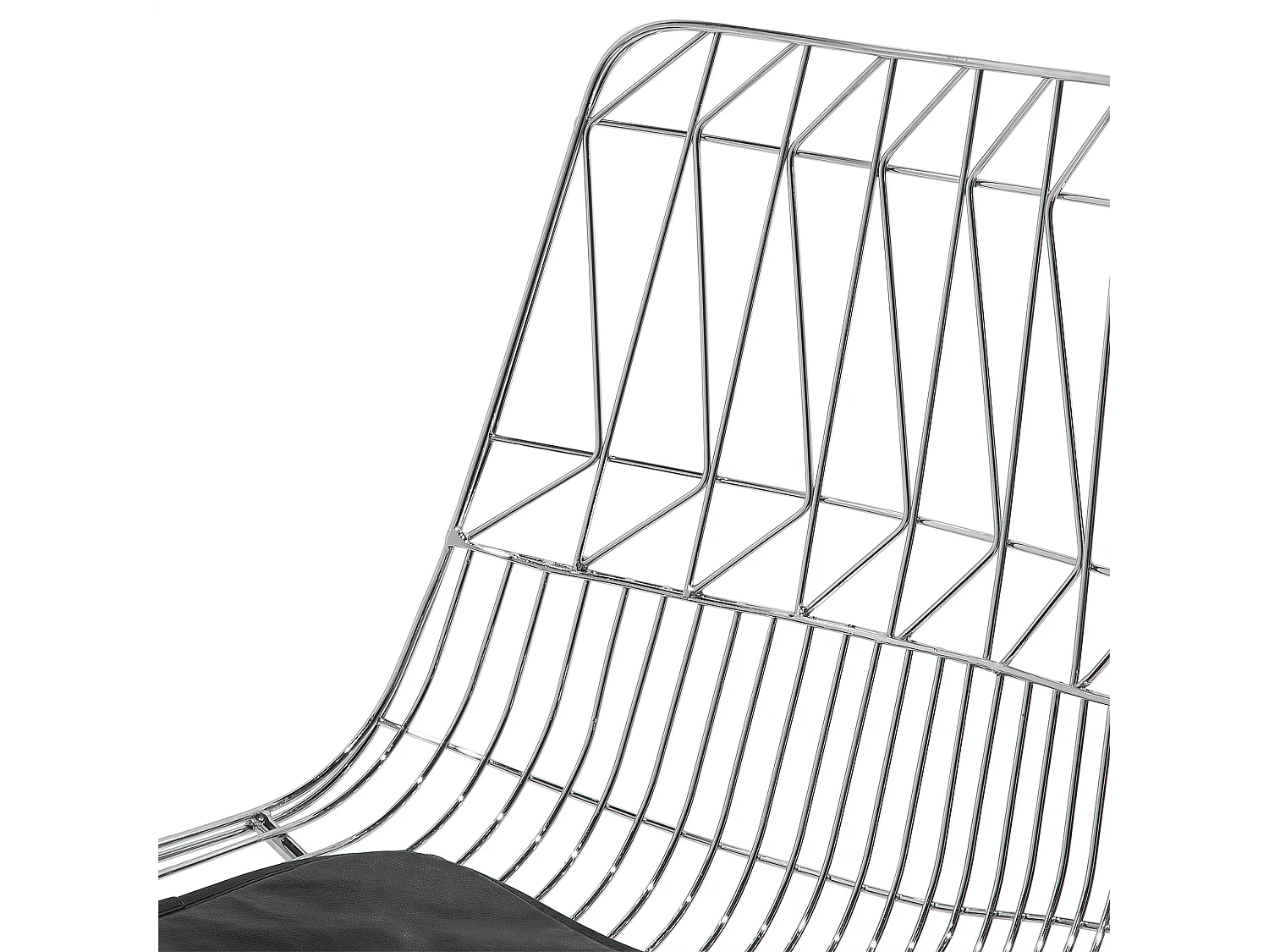 Set di 2 sedie alte PRESTON Metallo Argento