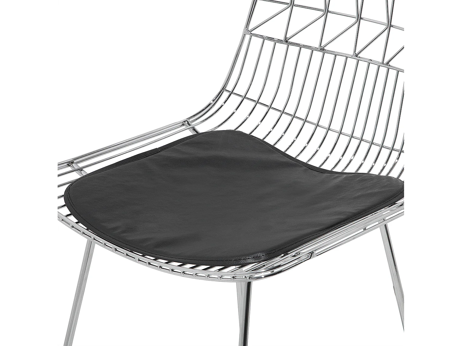 Set di 2 sedie alte PRESTON Metallo Argento