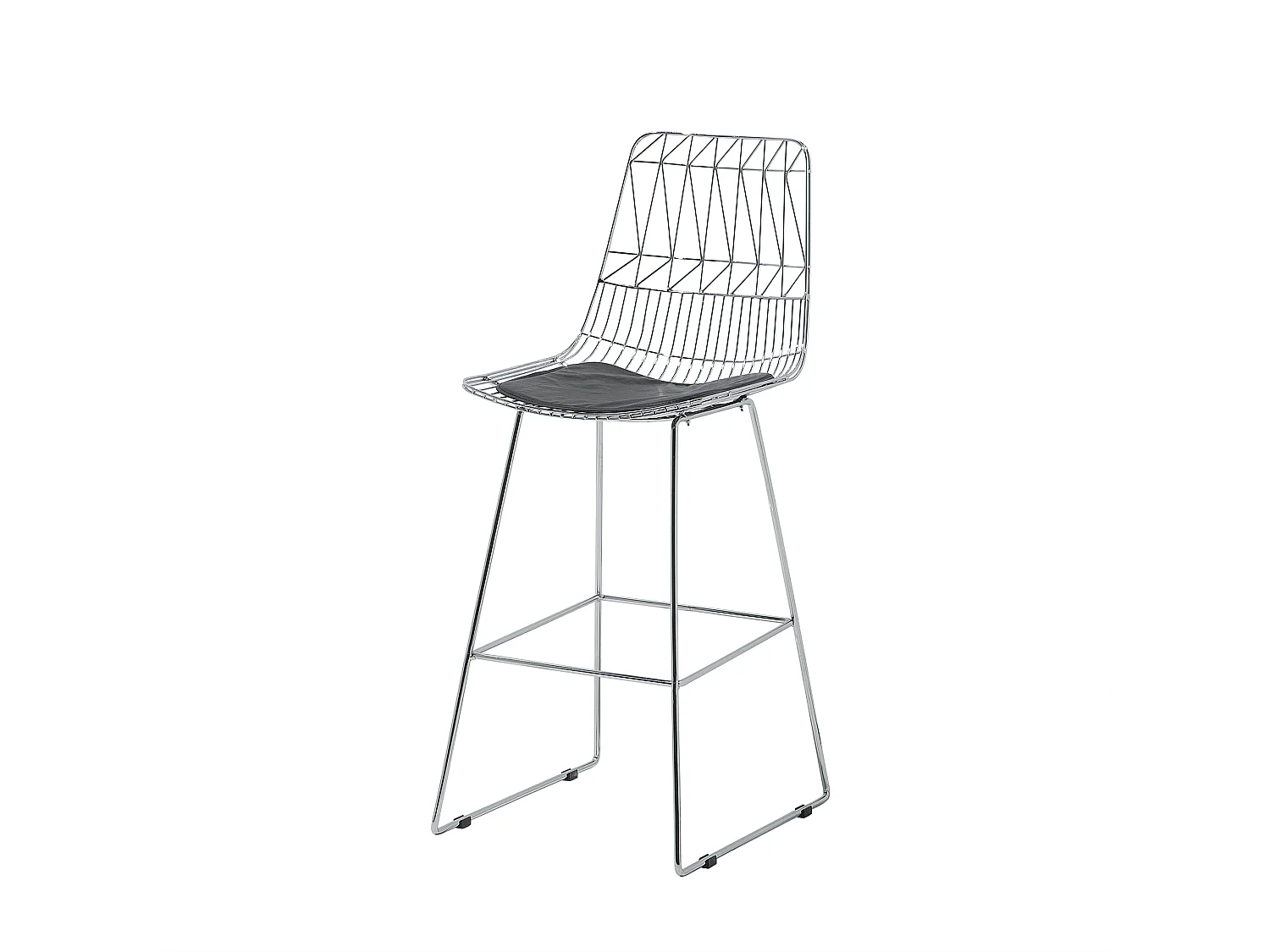 Lot de 2 chaises de bar PRESTON Métal Argenté