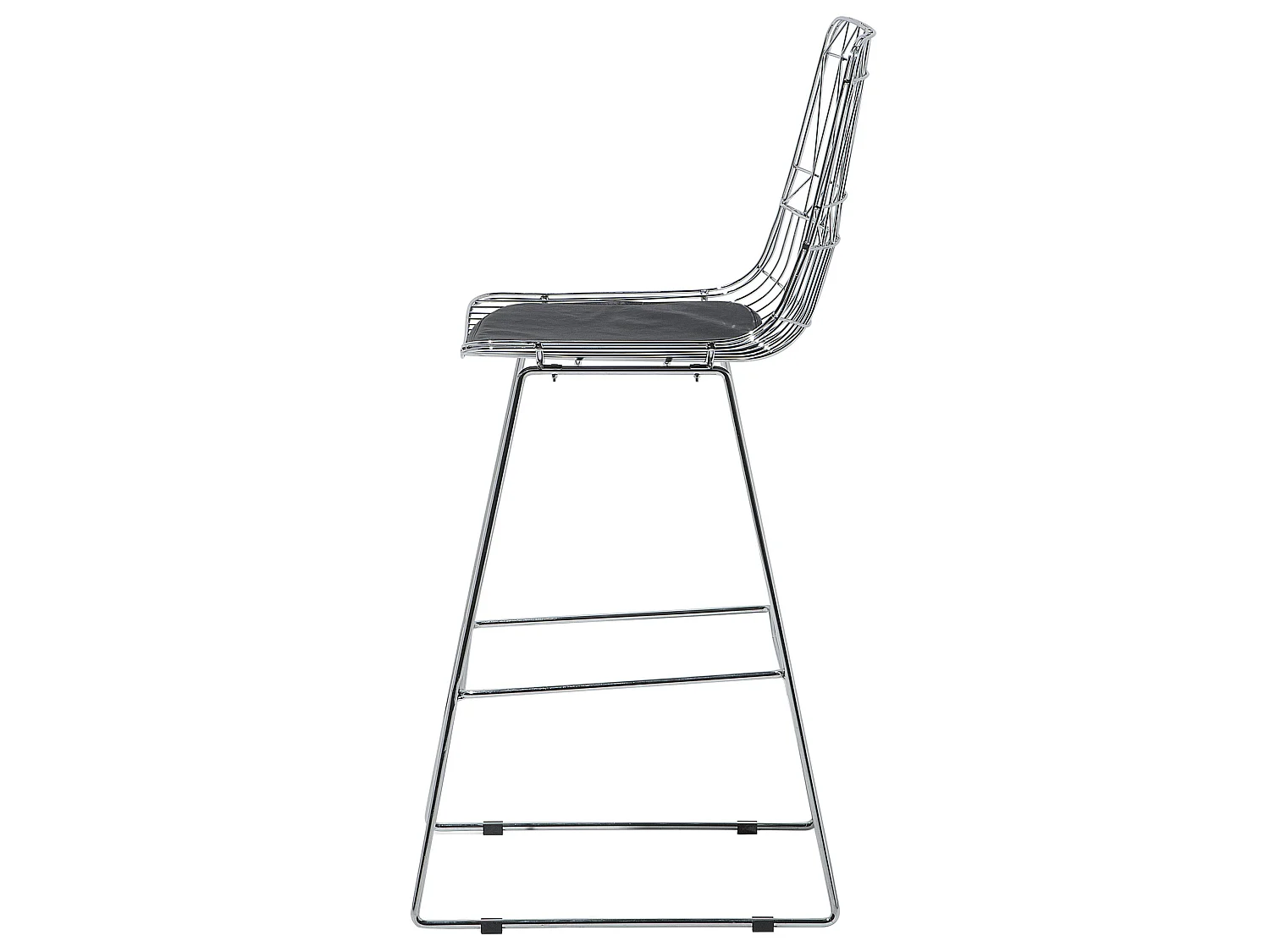 Lot de 2 chaises de bar PRESTON Métal Argenté