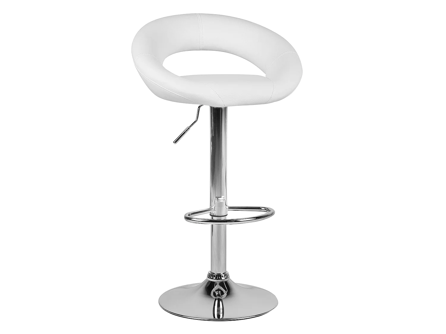 Set van 2 barstoelen PEORIA Kunstleer Draaibaar Wit