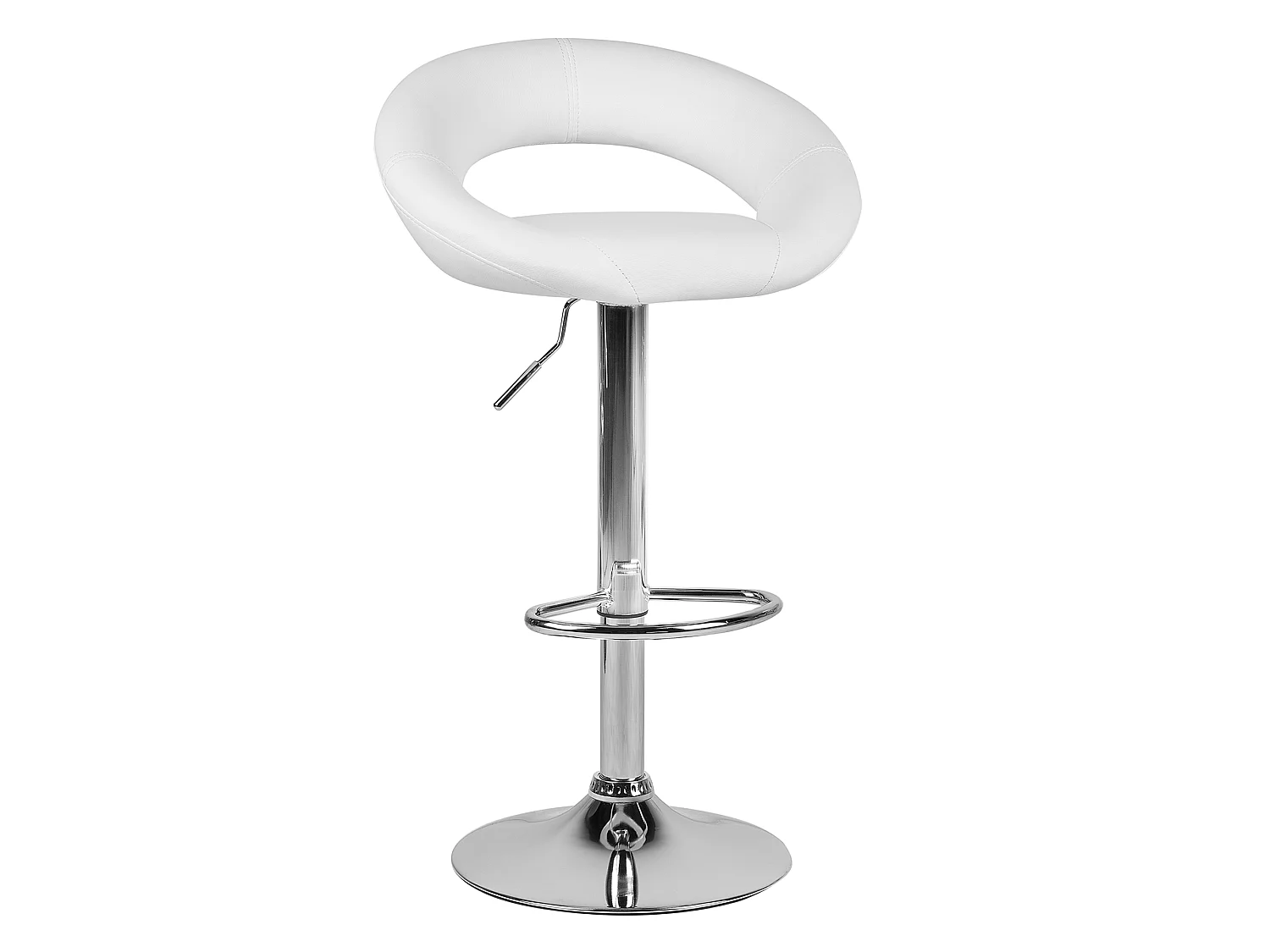 Set di 2 sedie alte PEORIA Pelle sintetica Bianco