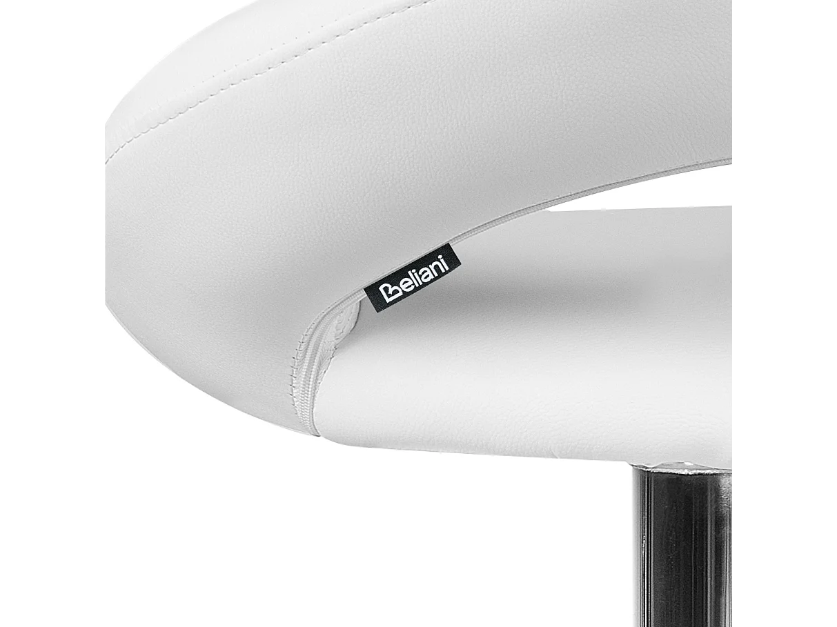 Set di 2 sedie alte PEORIA Pelle sintetica Bianco