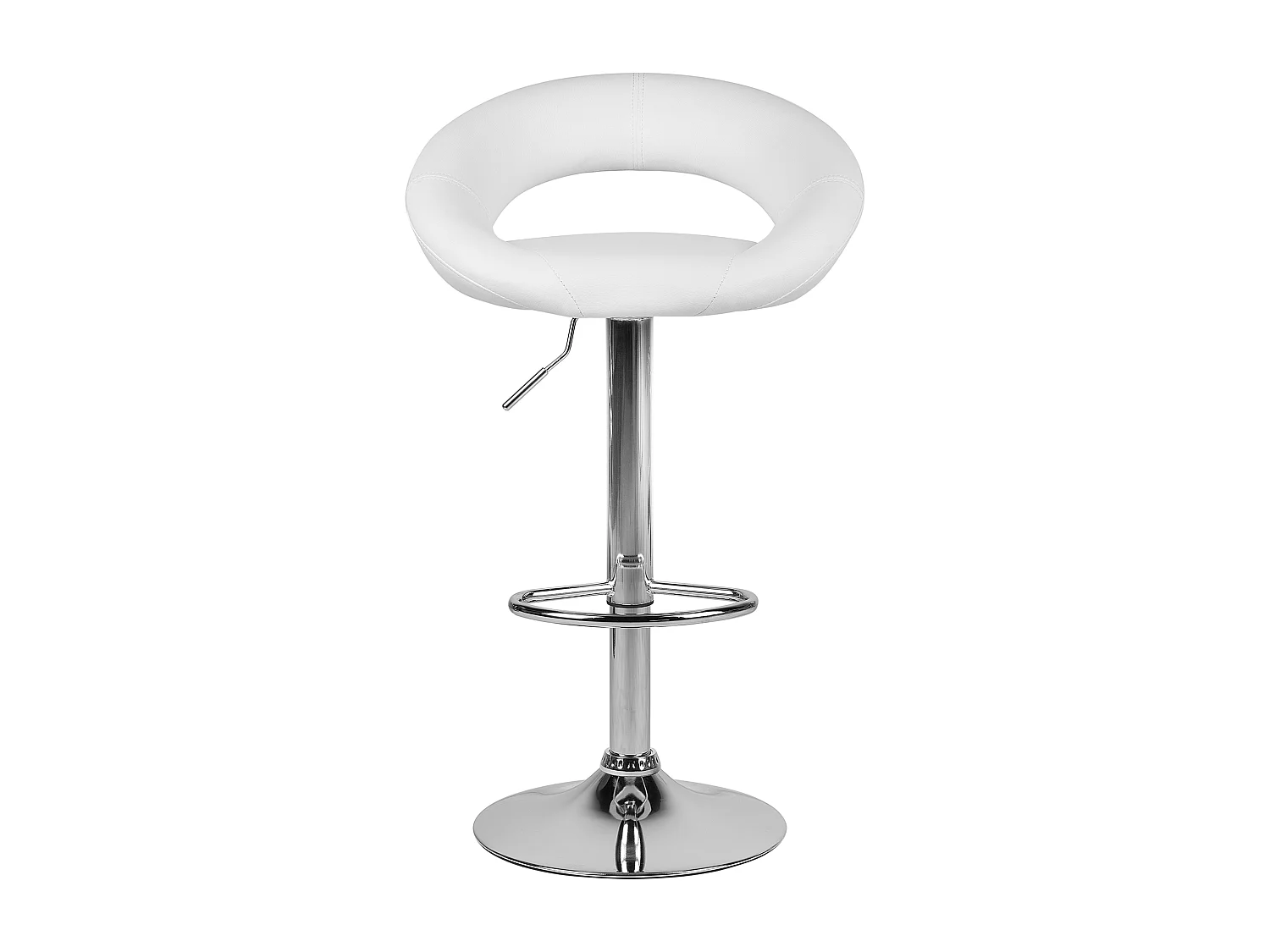 Lot de 2 chaises de bar PEORIA Cuir PU Blanc