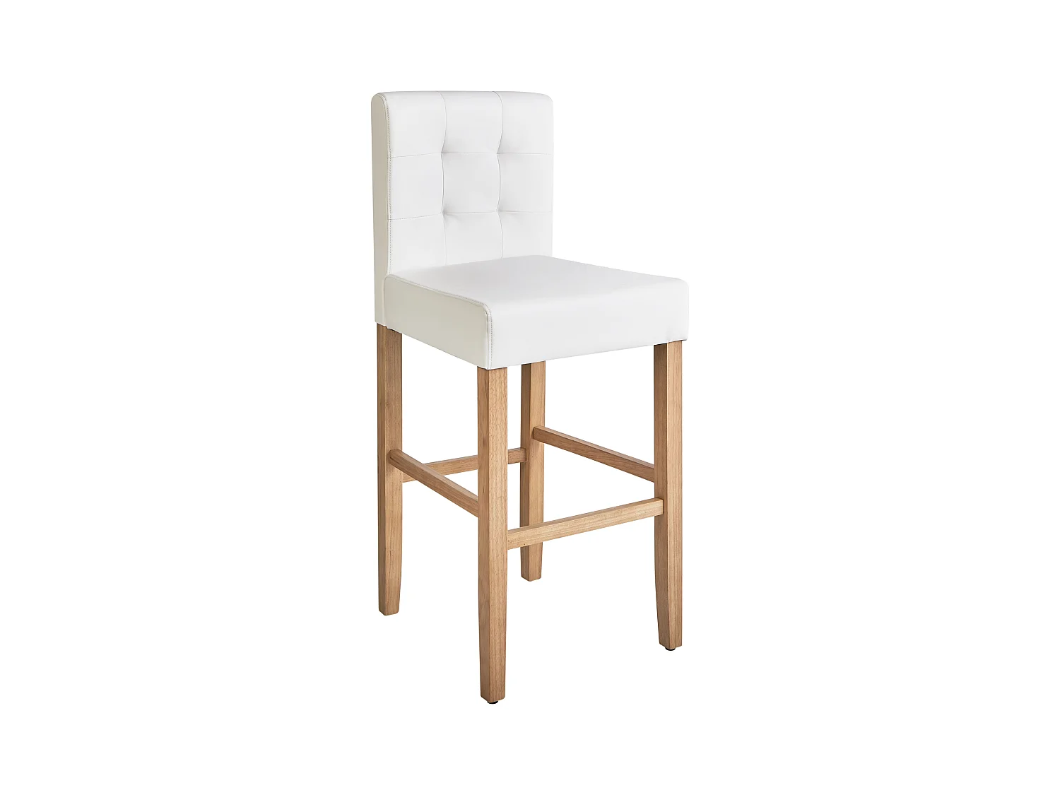 Set van 2 barstoelen MADISON Kunstleer Gebroken wit