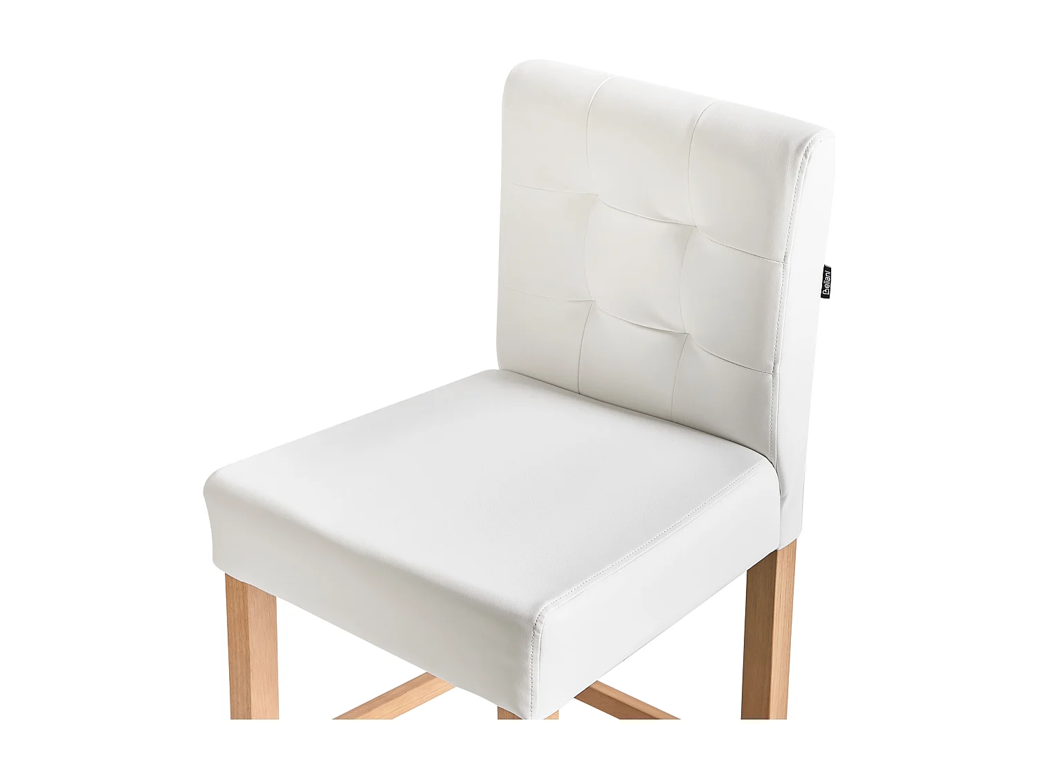 Set van 2 barstoelen MADISON Kunstleer Gebroken wit