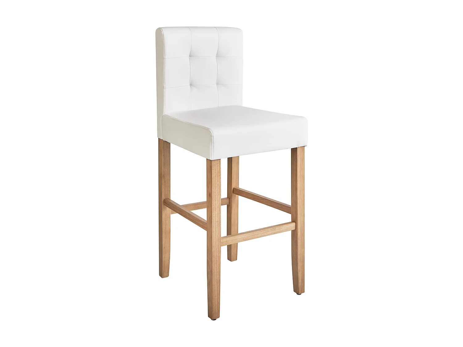 Set van 2 barstoelen MADISON Kunstleer Gebroken wit