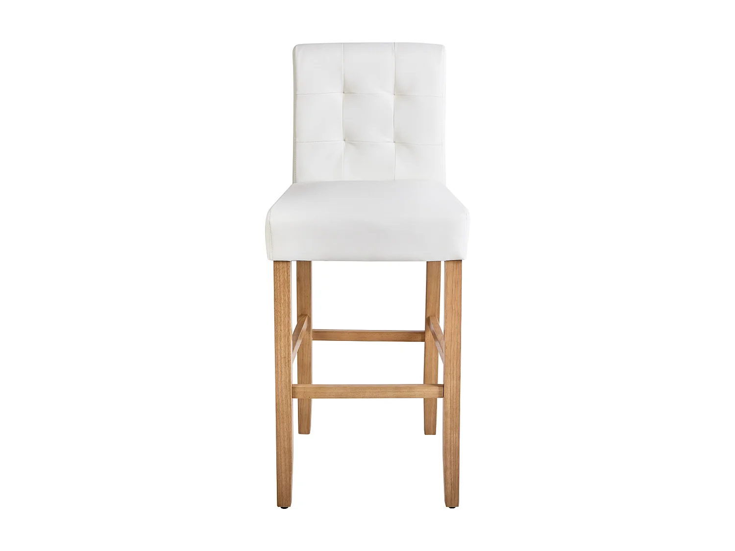 Set van 2 barstoelen MADISON Kunstleer Gebroken wit