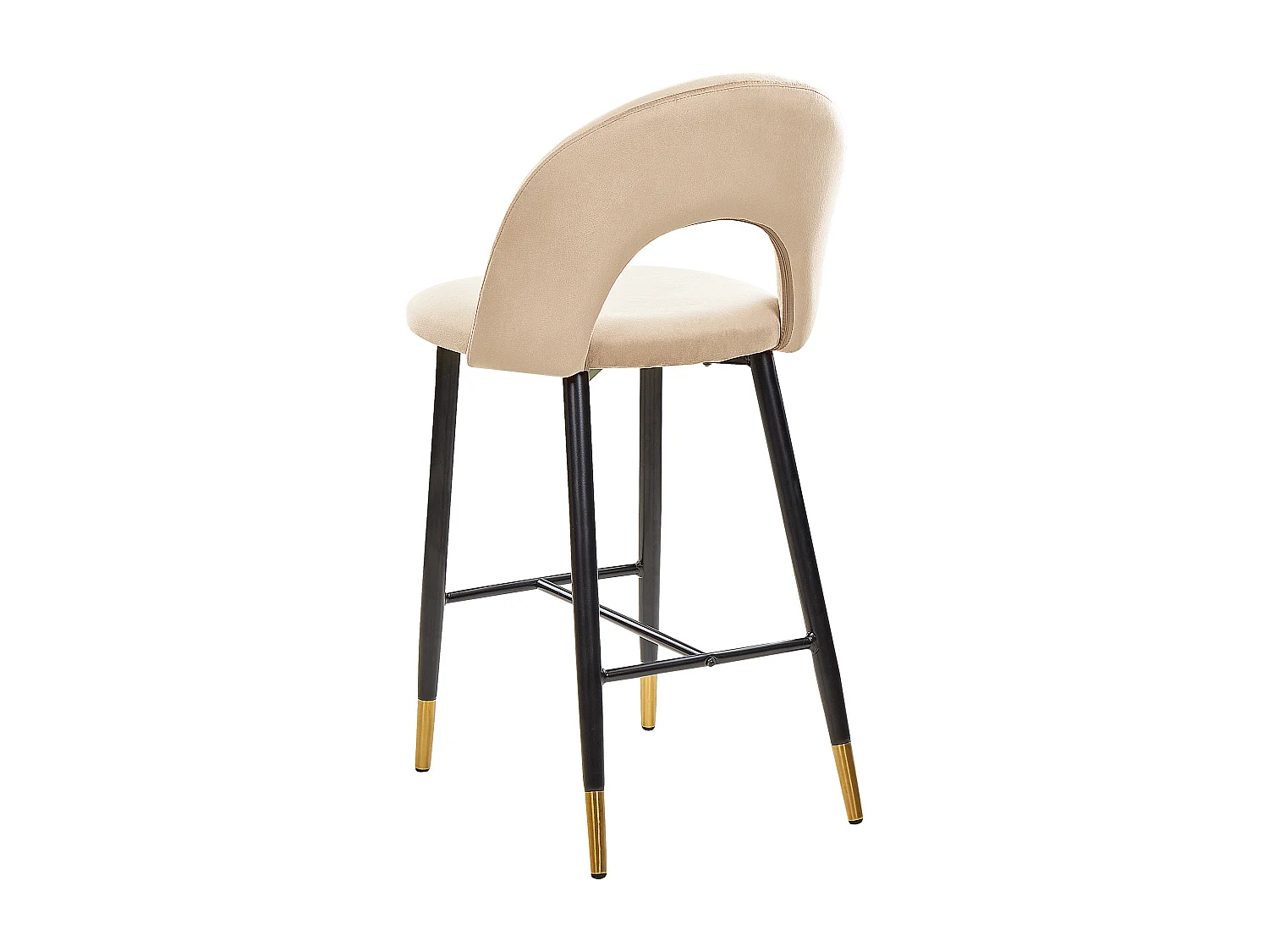 Lot de 2 chaises de bar FALTON Velours Beige