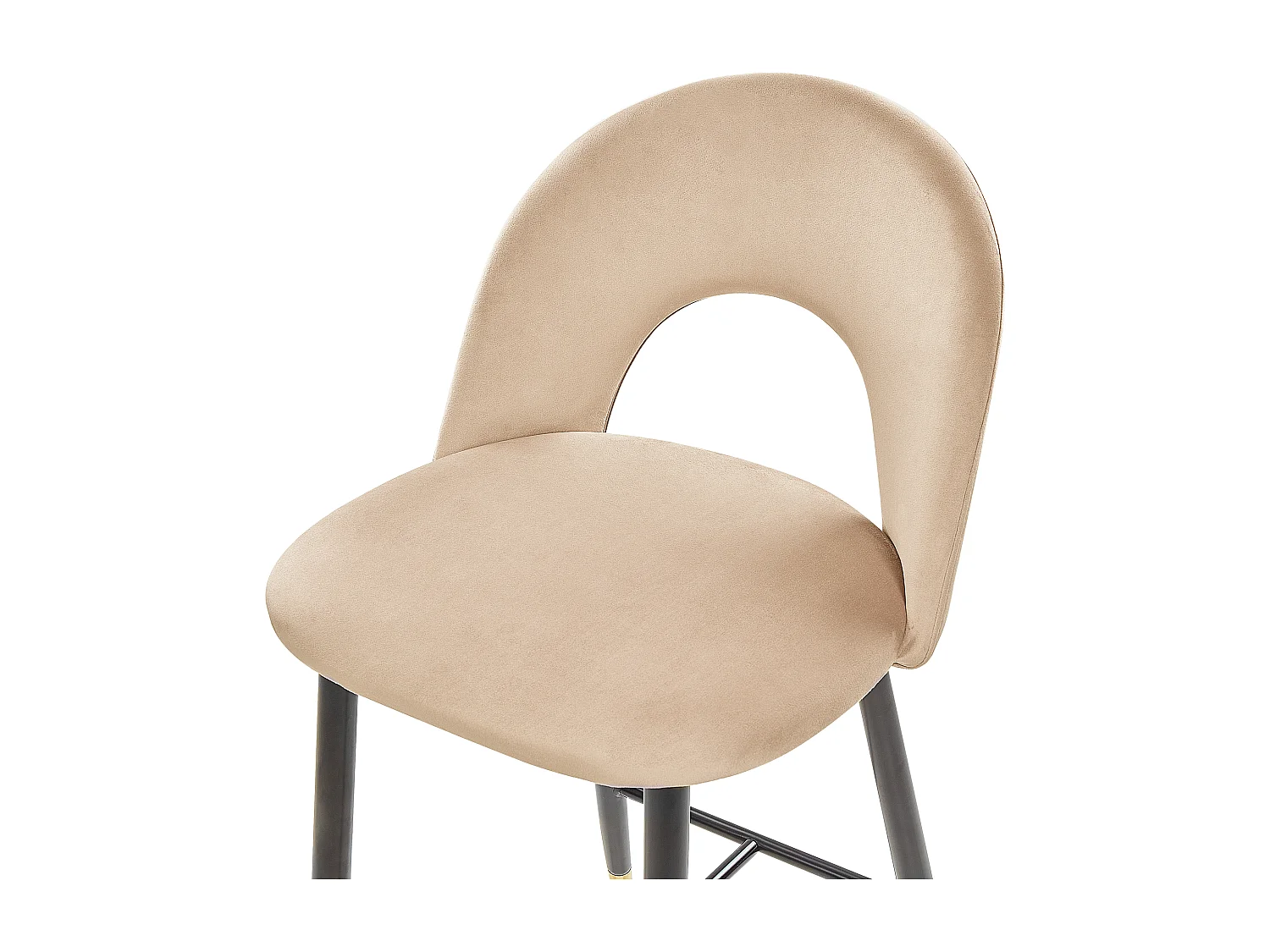 Lot de 2 chaises de bar FALTON Velours Beige