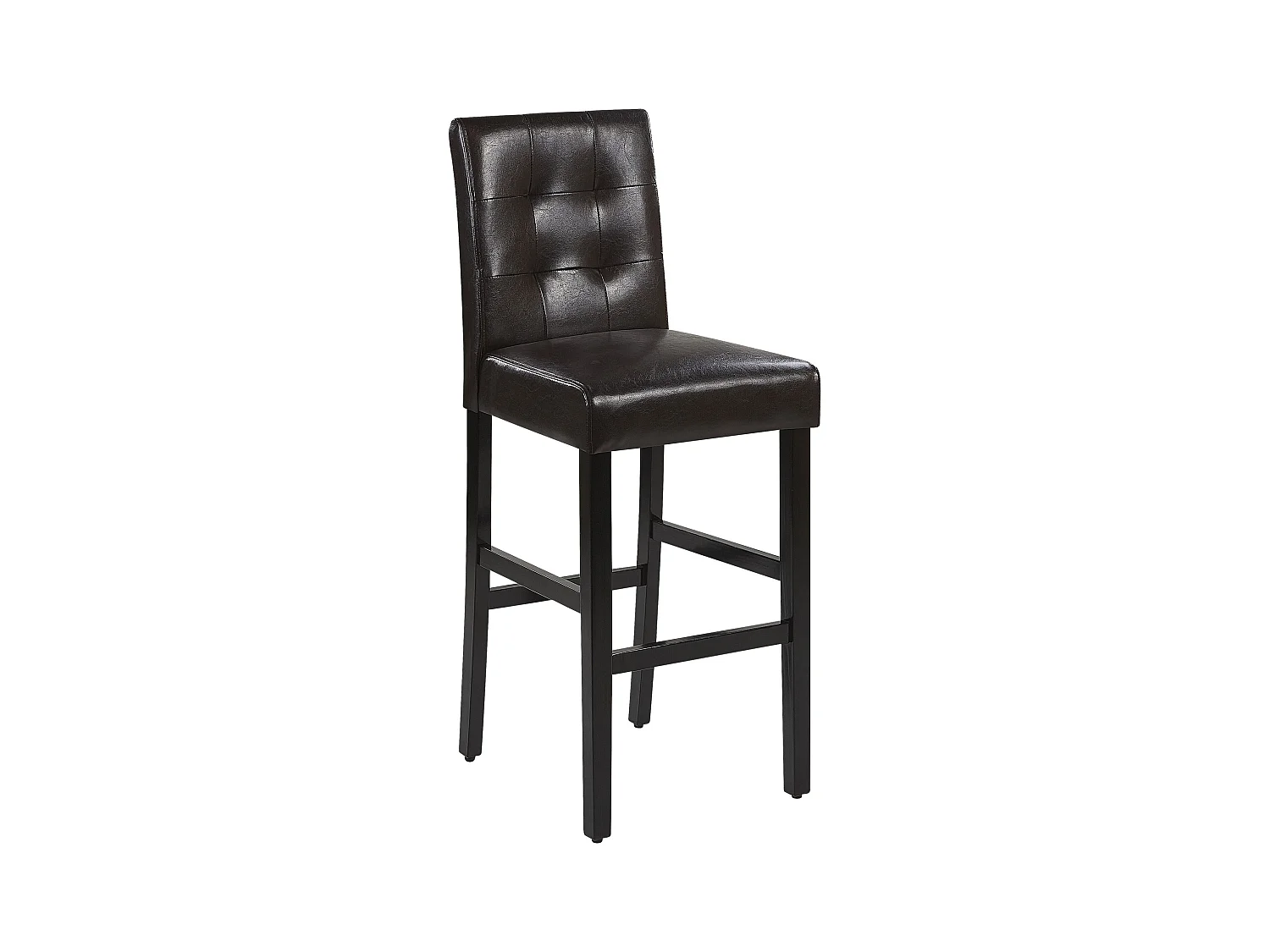 Chaise de bar MADISON Cuir PU Marron foncé