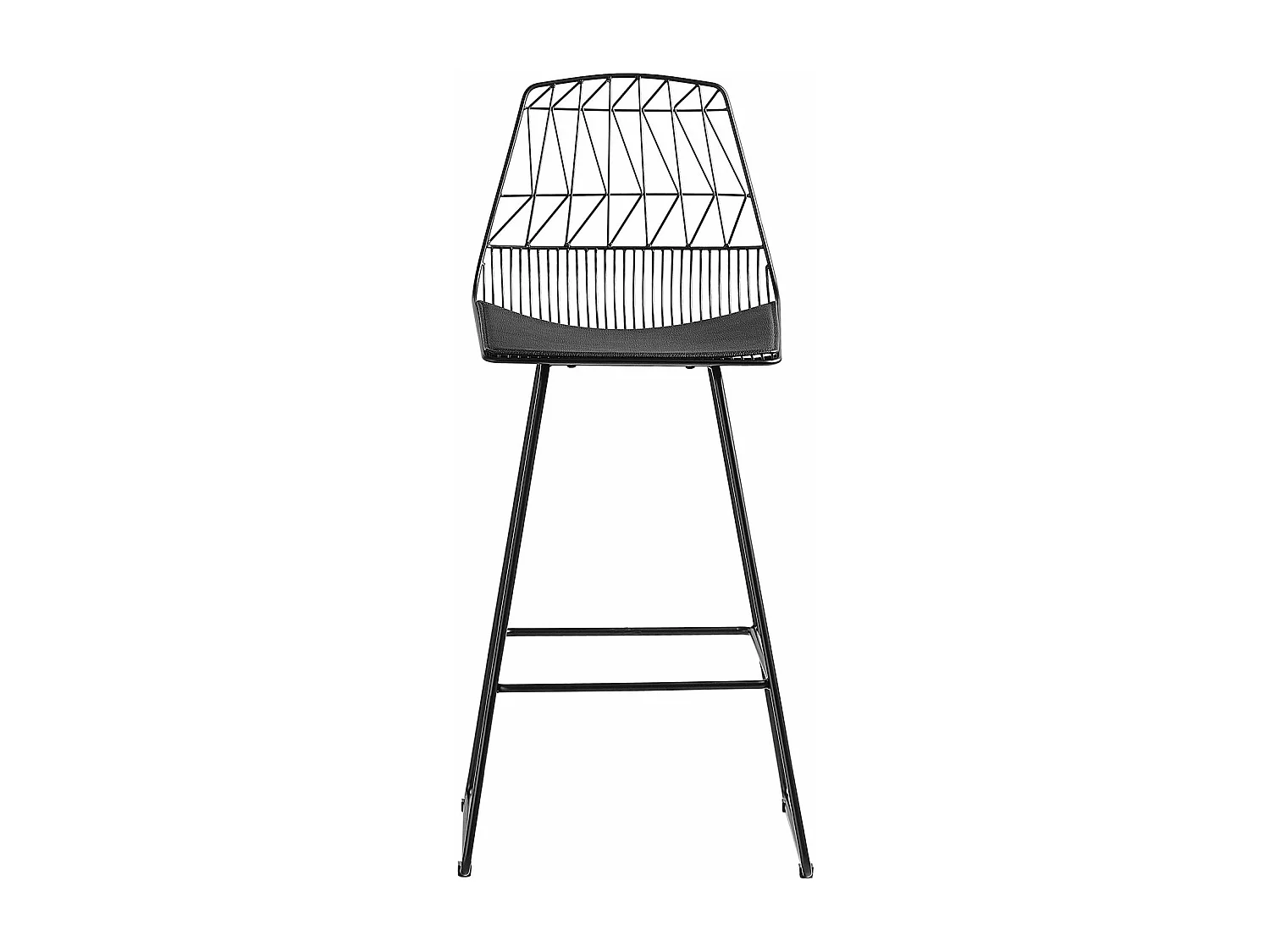 Conjunto de 2 bancos de bar PRESTON Metal Preto