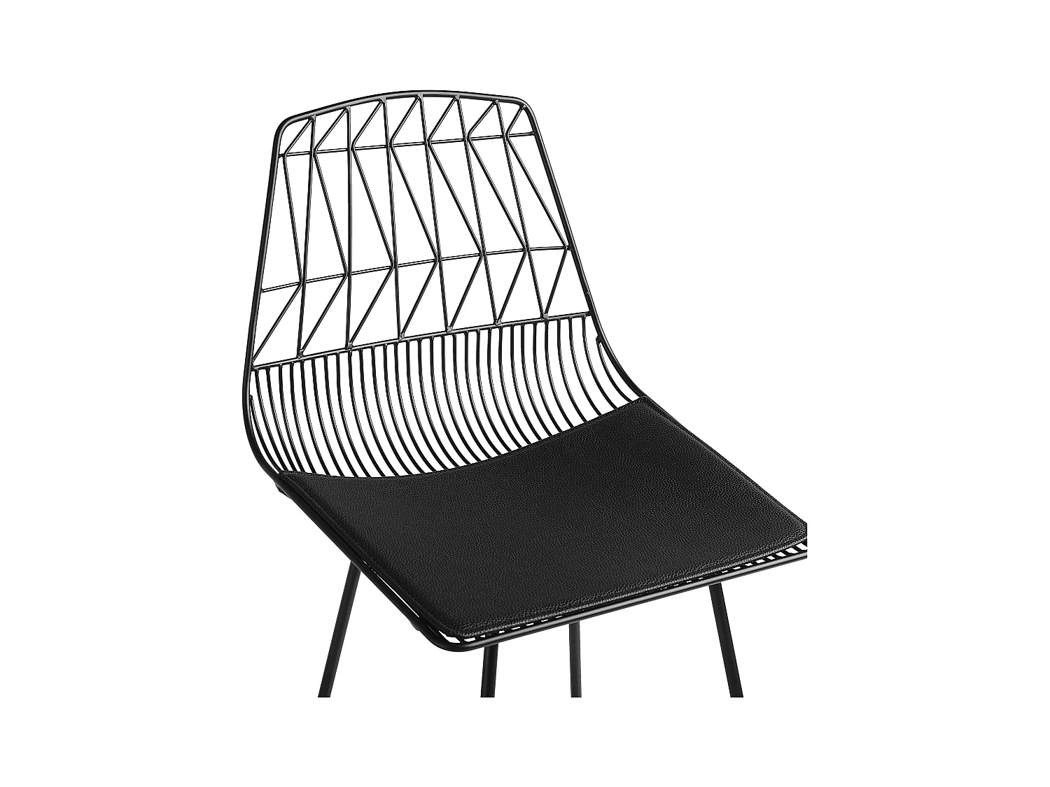 Trendy Barstühle aus schwarzem, mattem Metall im praktischen 2er Set Preston