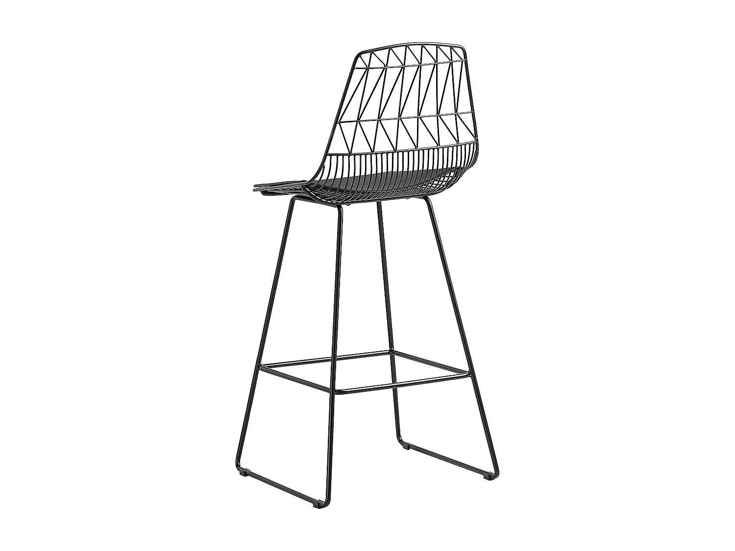 Lot de 2 chaises de bar PRESTON Métal Noir