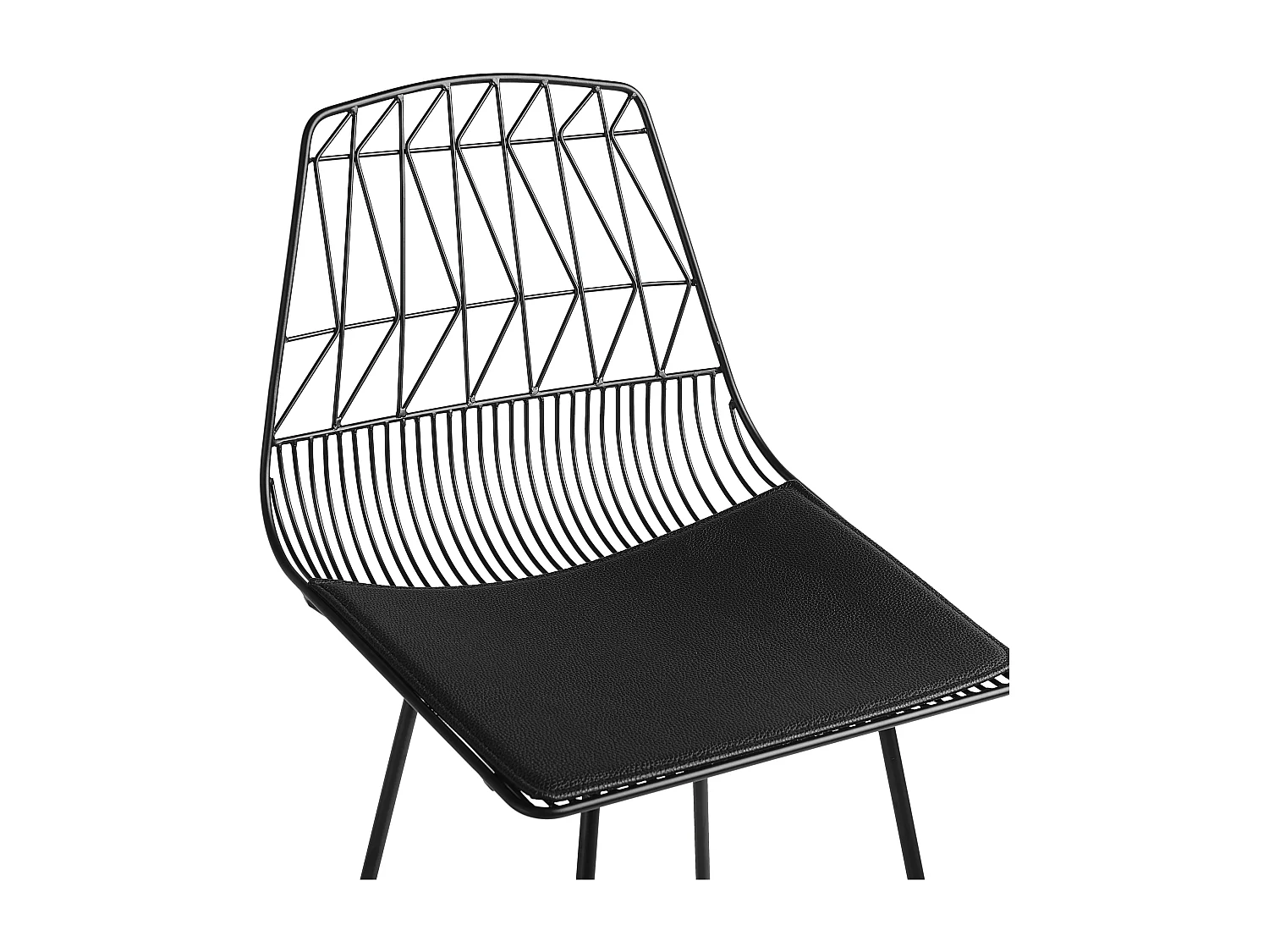 Trendy Barstühle aus schwarzem, mattem Metall im praktischen 2er Set Preston